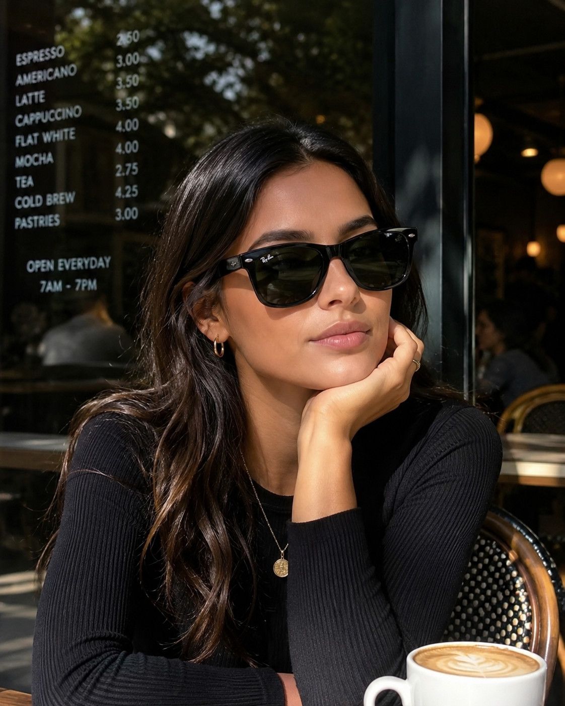 RayBan Ray-Ban RB2140 Wayfarer Sunglasses Black/Green Size ONE SIZE - 7 Thumbnail