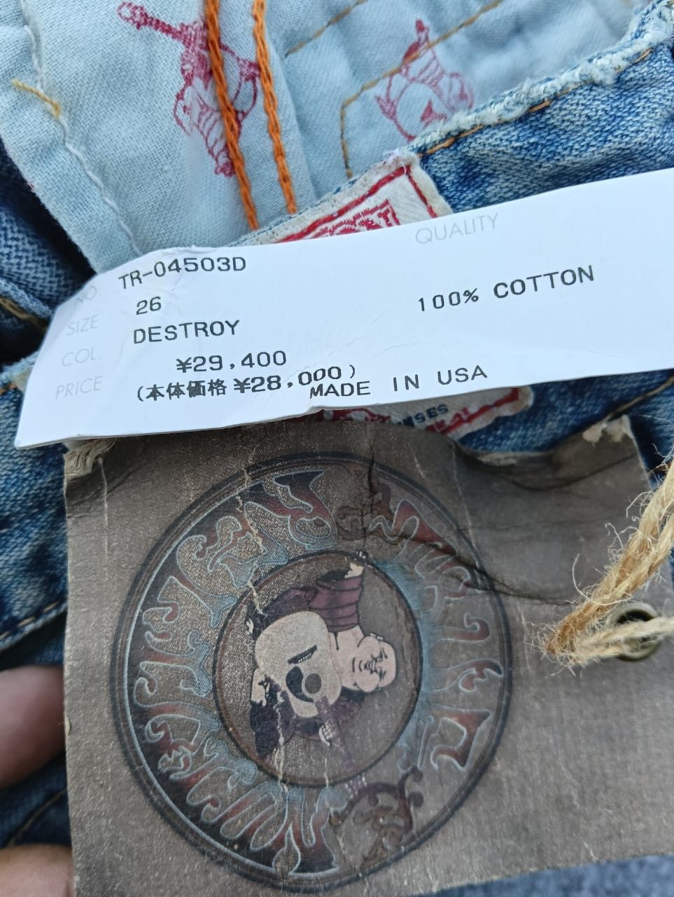 True Religion Distressed True Religion Women's Super Flare Jeans USA made. Size 28" / US 6 / IT 42 - 6 Thumbnail