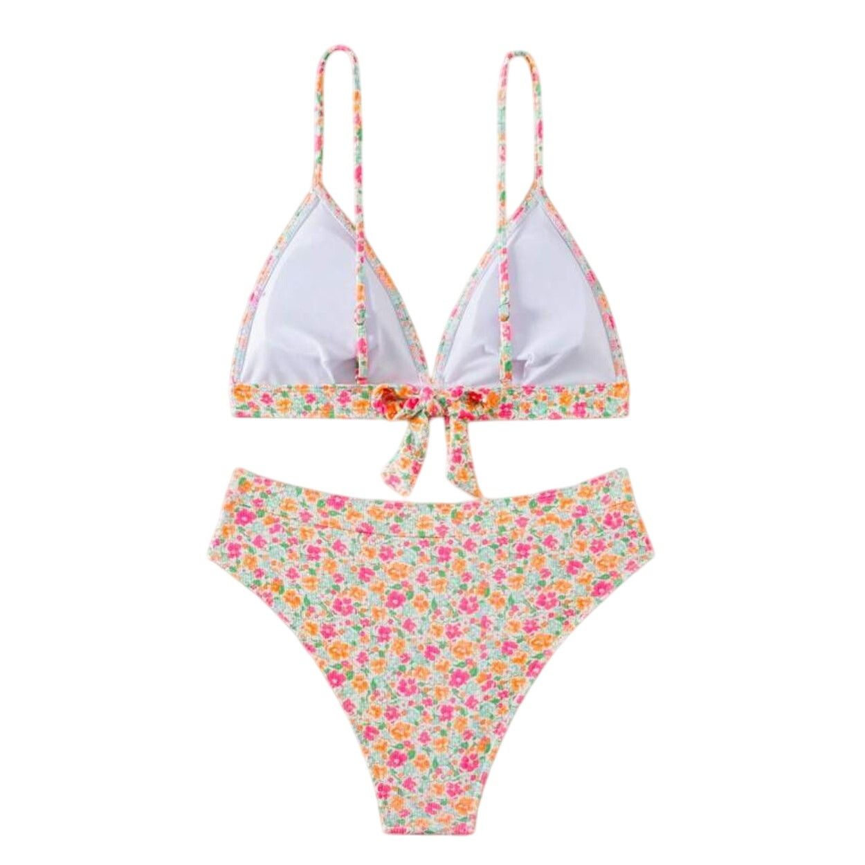 Shein Ditsy Floral High Waisted Bikini Set in Pink, Size M Size ONE SIZE - 2 Thumbnail