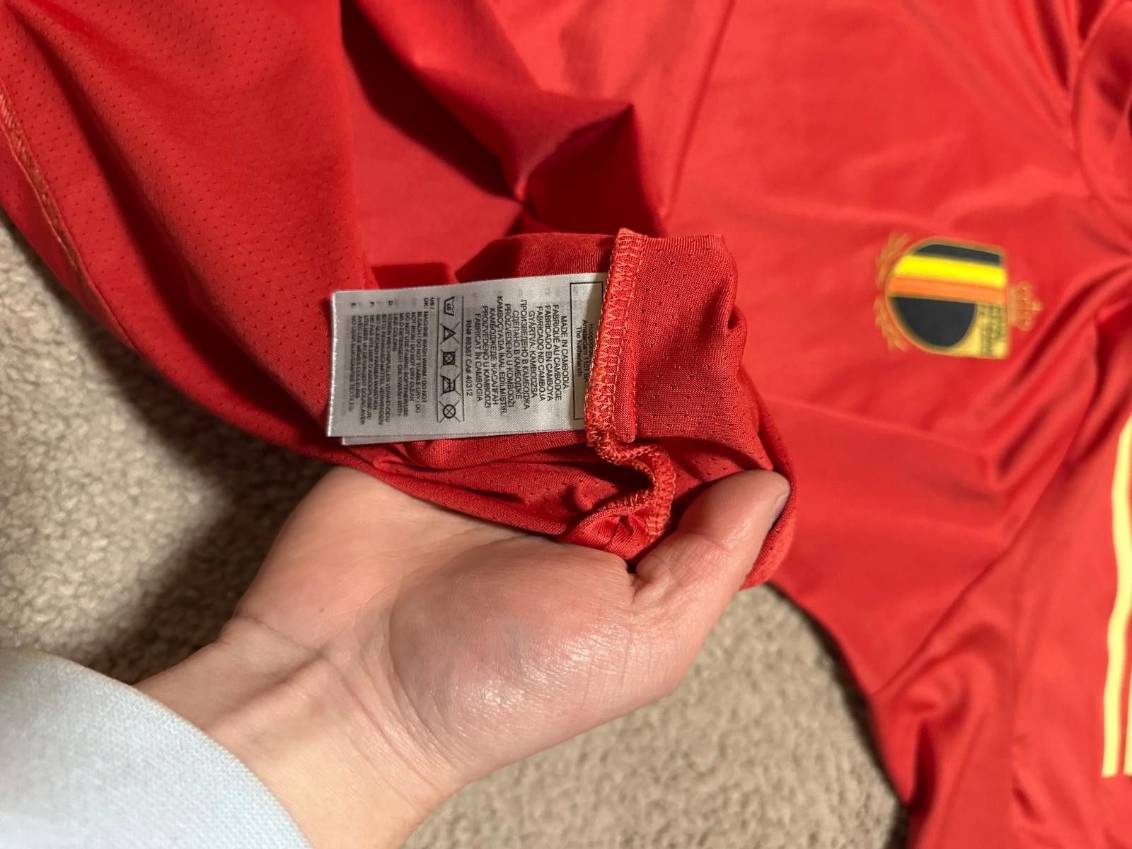 Adidas 2019-20 Belgium adidas Football Soccer Training Shirt Sz L Size US L / EU 52-54 / 3 - 6 Thumbnail