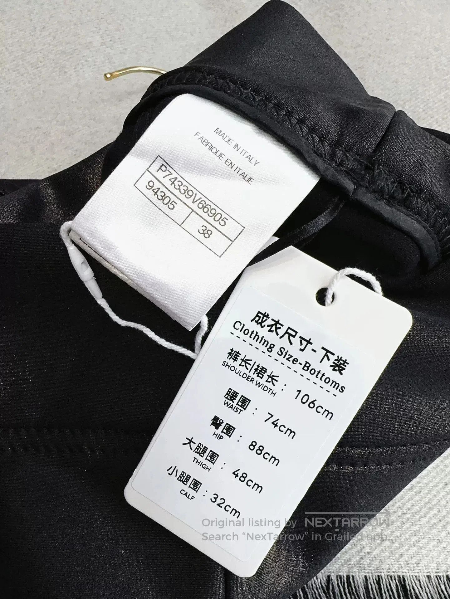 Chanel Chanel Coco Neige Black Coated Skinny Pants. Size US 38 / EU 54 - 8 Thumbnail