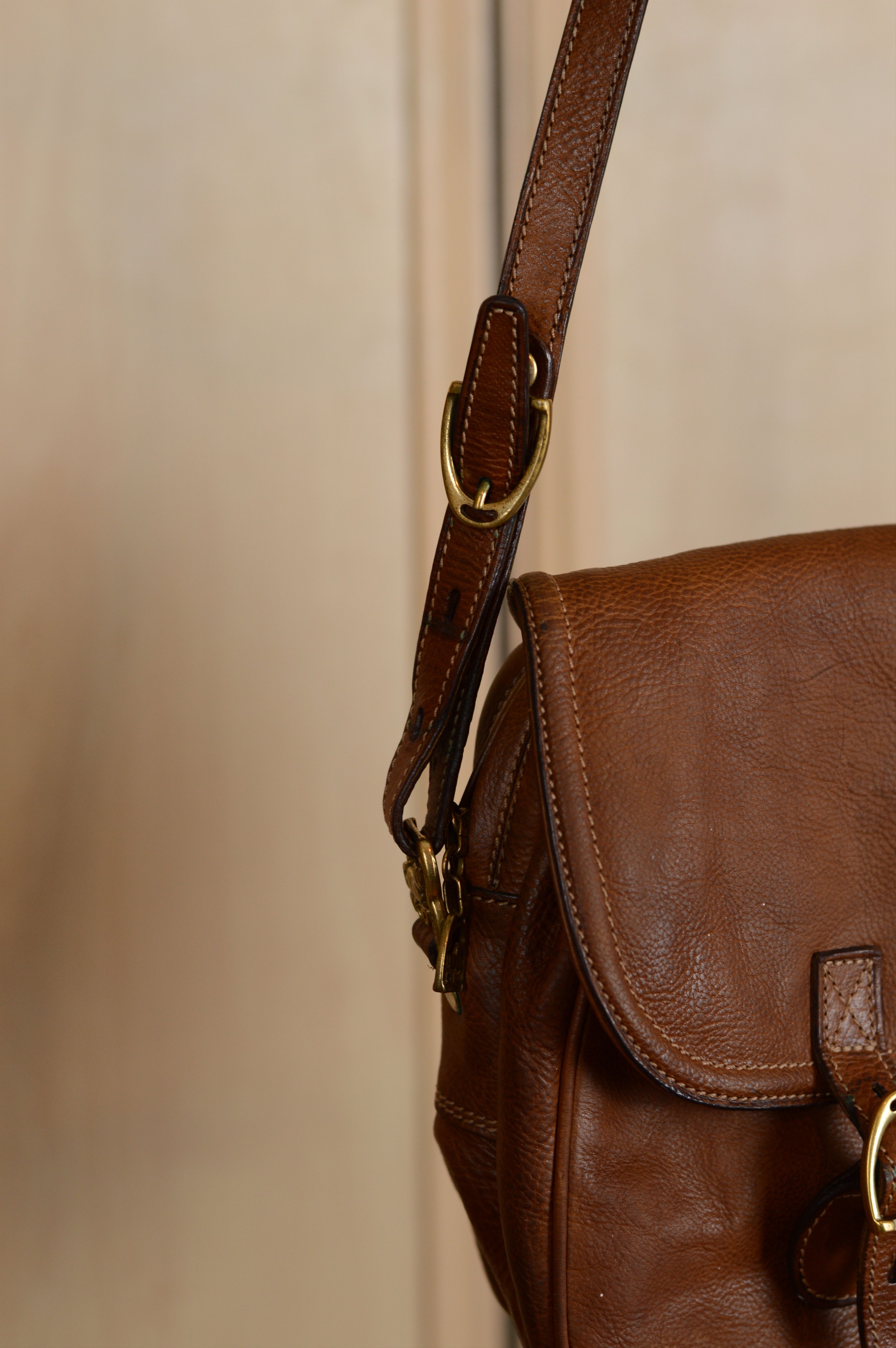 Pollini Pollini Brown Leather Shoulder Bag Size ONE SIZE - 3 Thumbnail