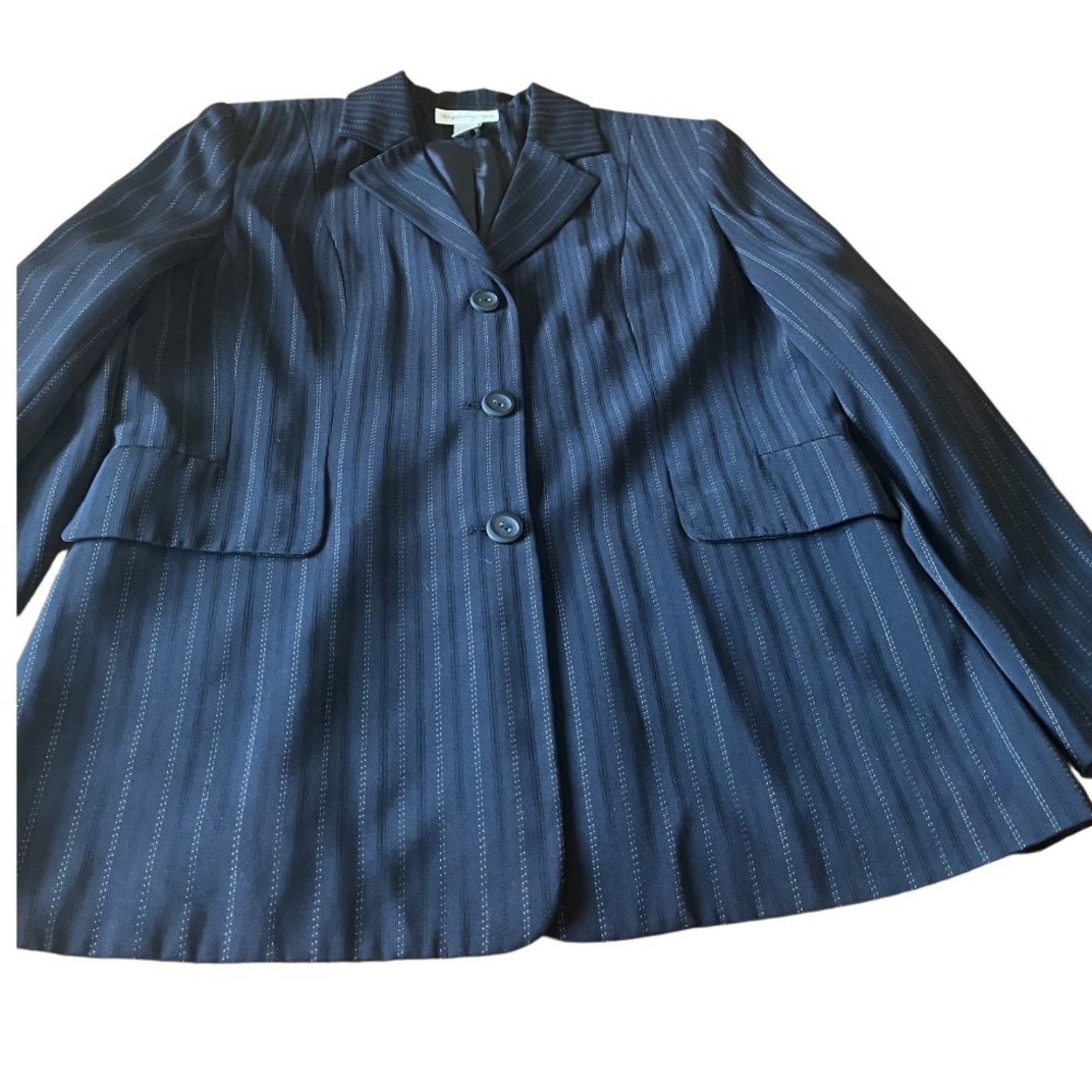 Worthington Worthington lined 2-piece blue and white pantsuit, size 10 Size L / US 10 / IT 46 - 3 Thumbnail