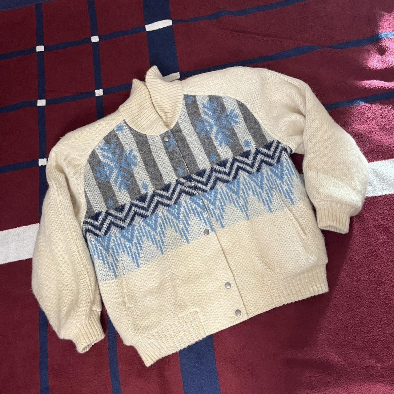 Alafoss of Iceland Icewool shawl Fair Isle wool jacket