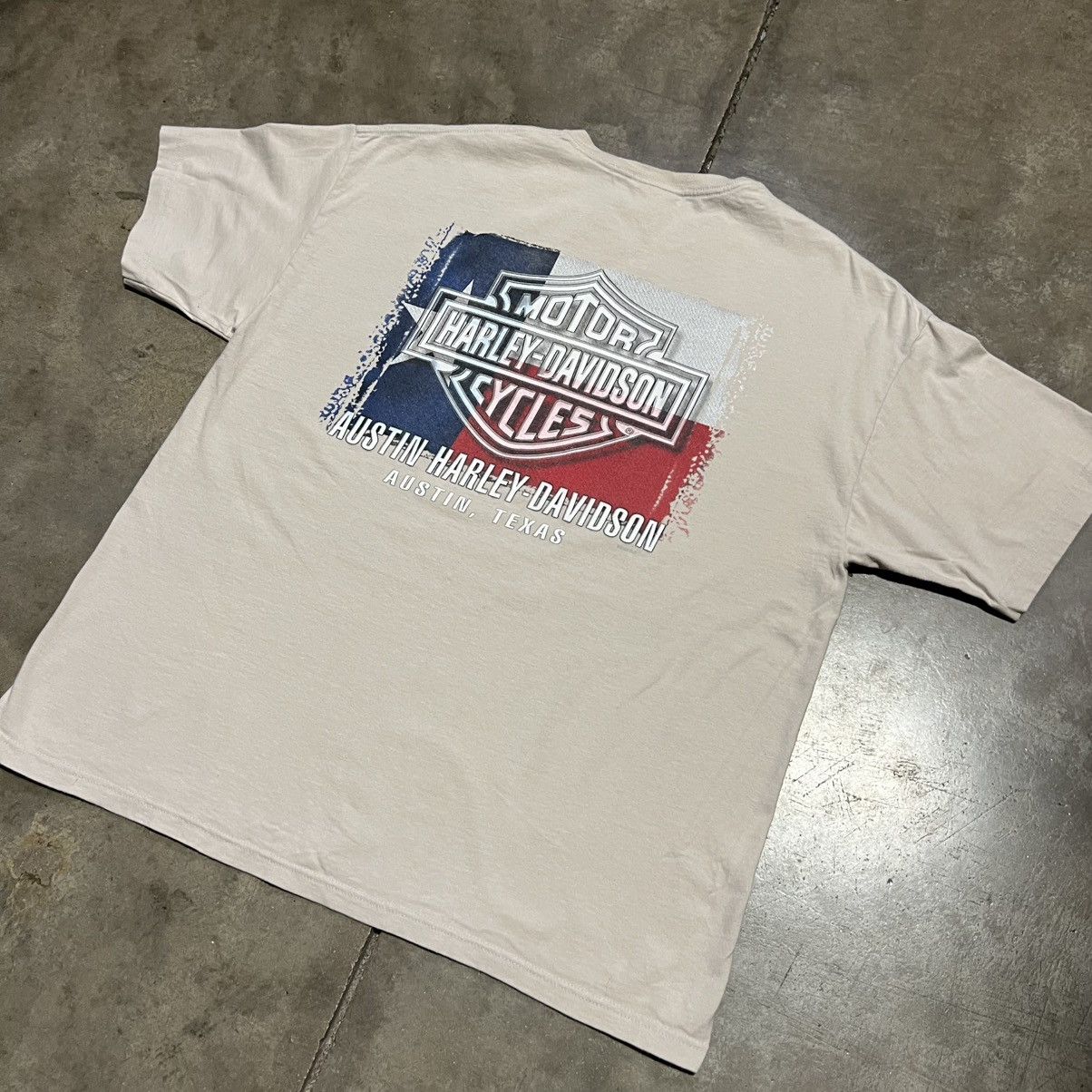 Harley Davidson Vintage Harley Davidson Austin Texas Biker Motorcycle Tshirt Size US XL / EU 56 / 4 - 2 Thumbnail