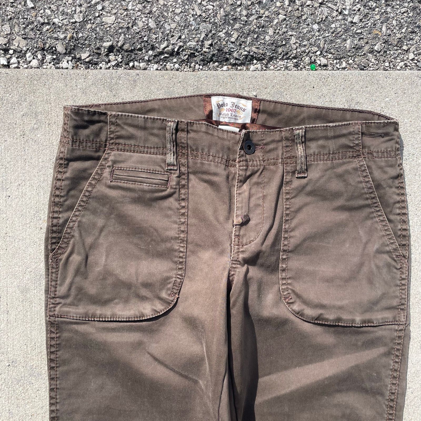Polo Ralph Lauren Polo Jeans Ralph Lauren Brown Flare Pants 32x32 Bootcut Y2K Size 28" / US 6 / IT 42 - 4 Thumbnail