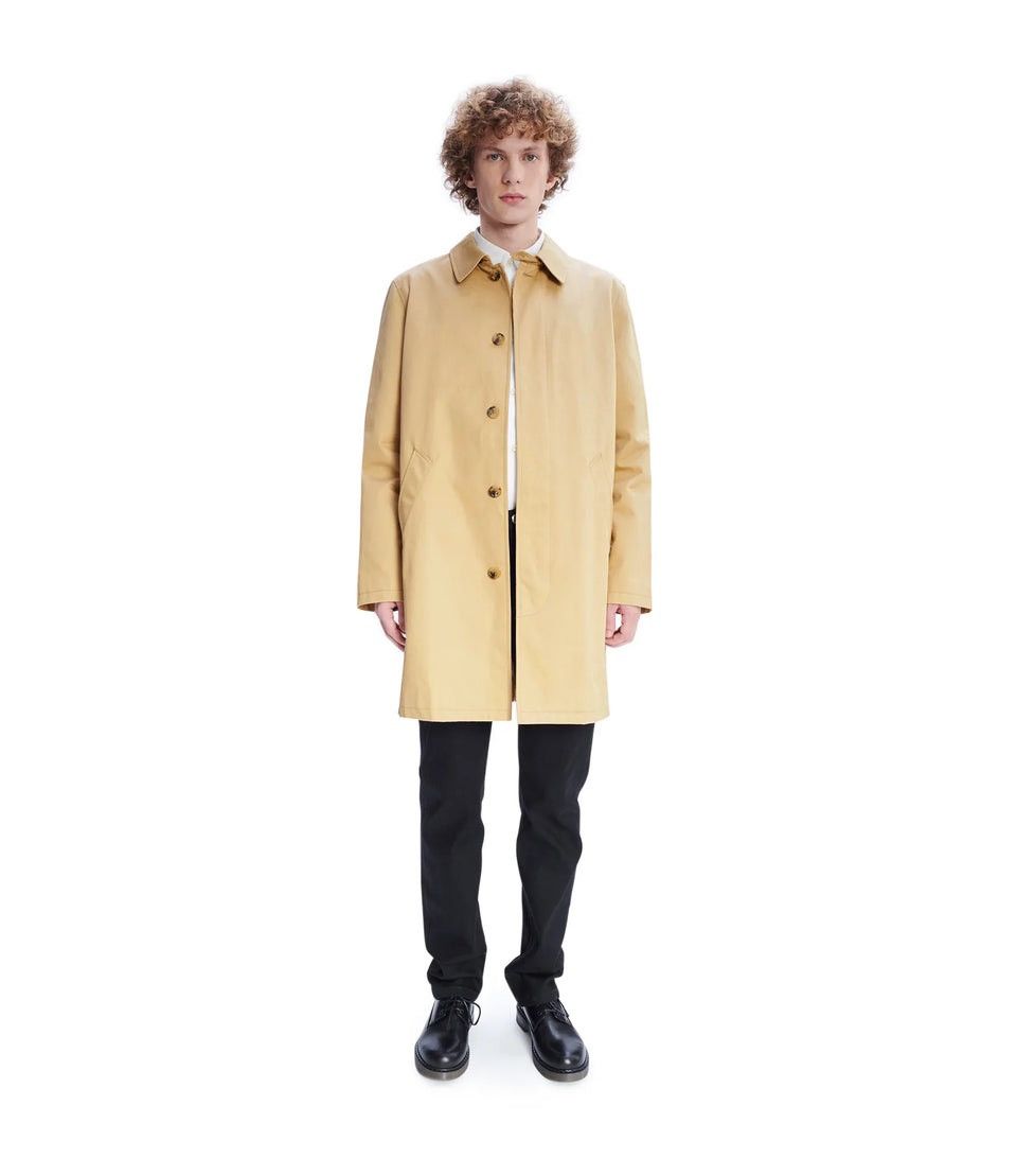 image of A P C Urban Mac Coat Beige, Men's (Size XL)