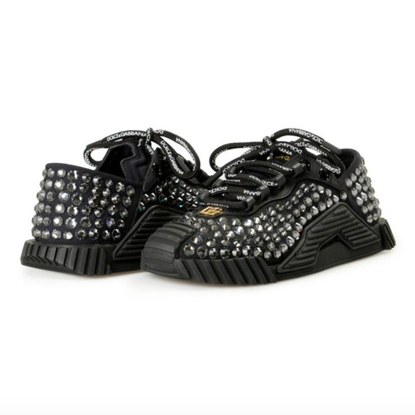 Dolce & Gabbana Dolce & Gabbana NS1 Rhinestone Sneakers Black NIB Size 40.5 Size US 10.5 / IT 40.5 - 1 Thumbnail