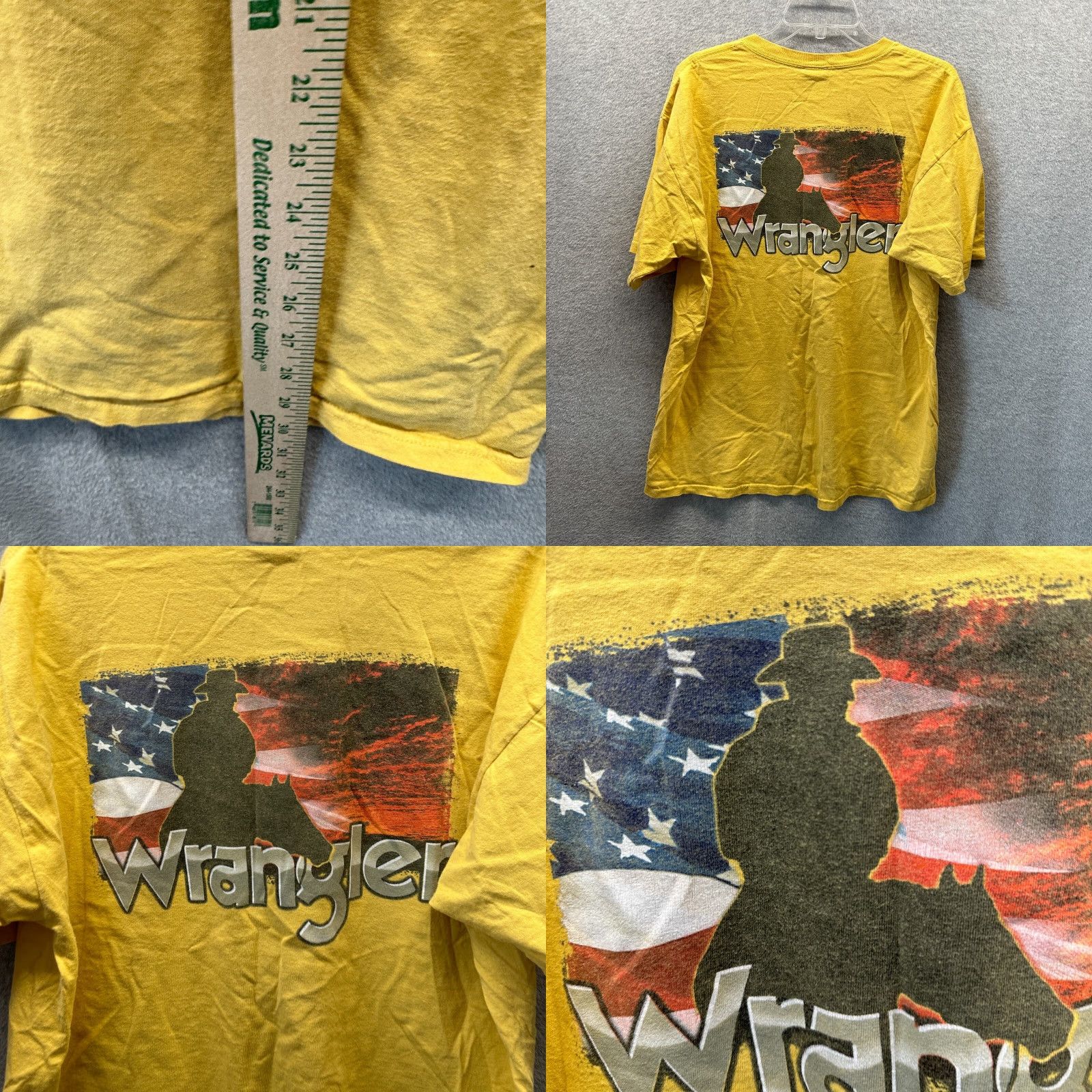 Wrangler Wrangler Shirt XL Gold Mens T-Shirt Cowboy Western Rodeo Short Sleeve Jersey Not Vintage Size US XL / EU 56 / 4 - 9 Thumbnail