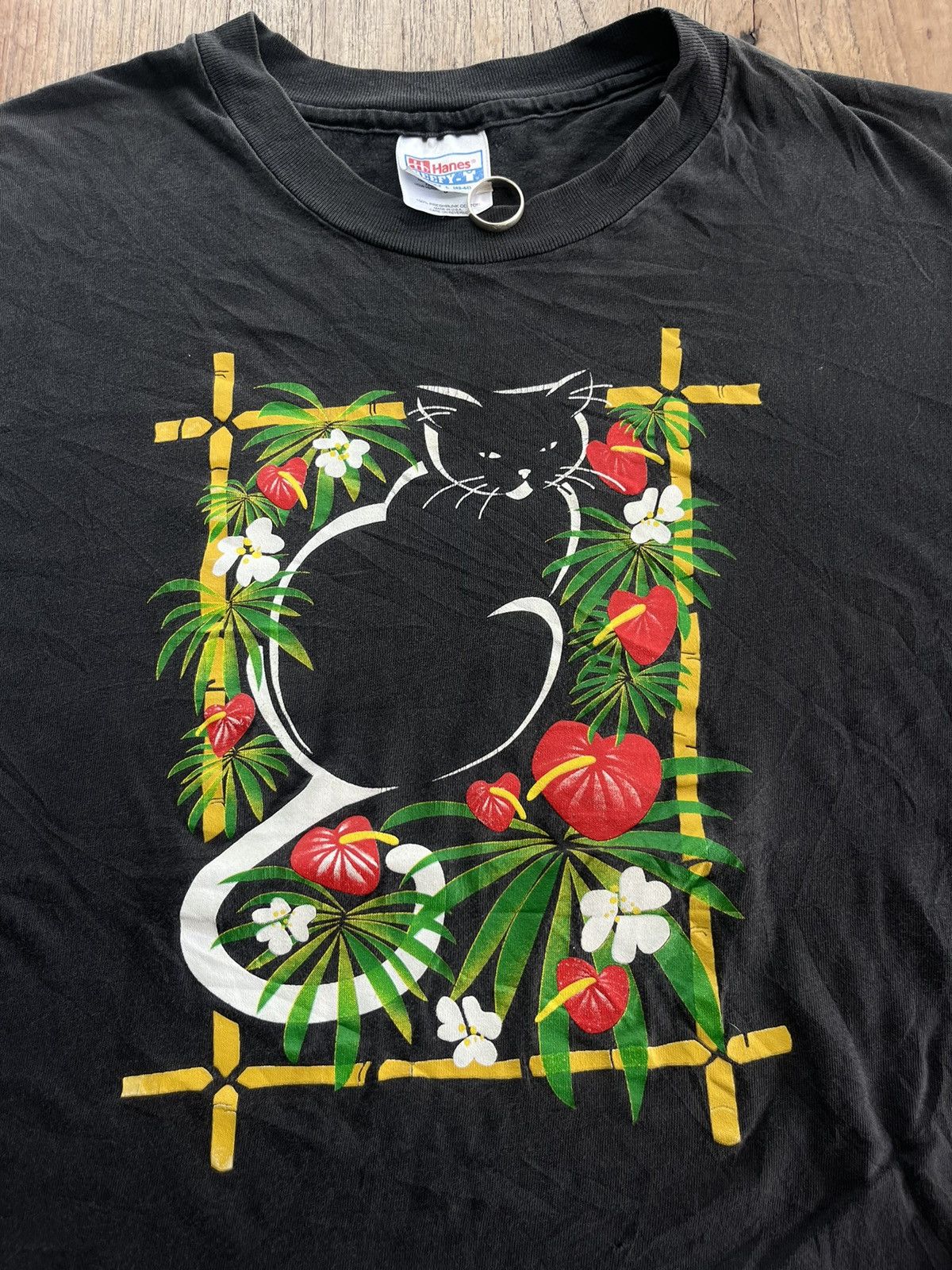 Vintage Vintage CAT Artwork Design 90’s T-shirt Size US L / EU 52-54 / 3 - 5 Thumbnail