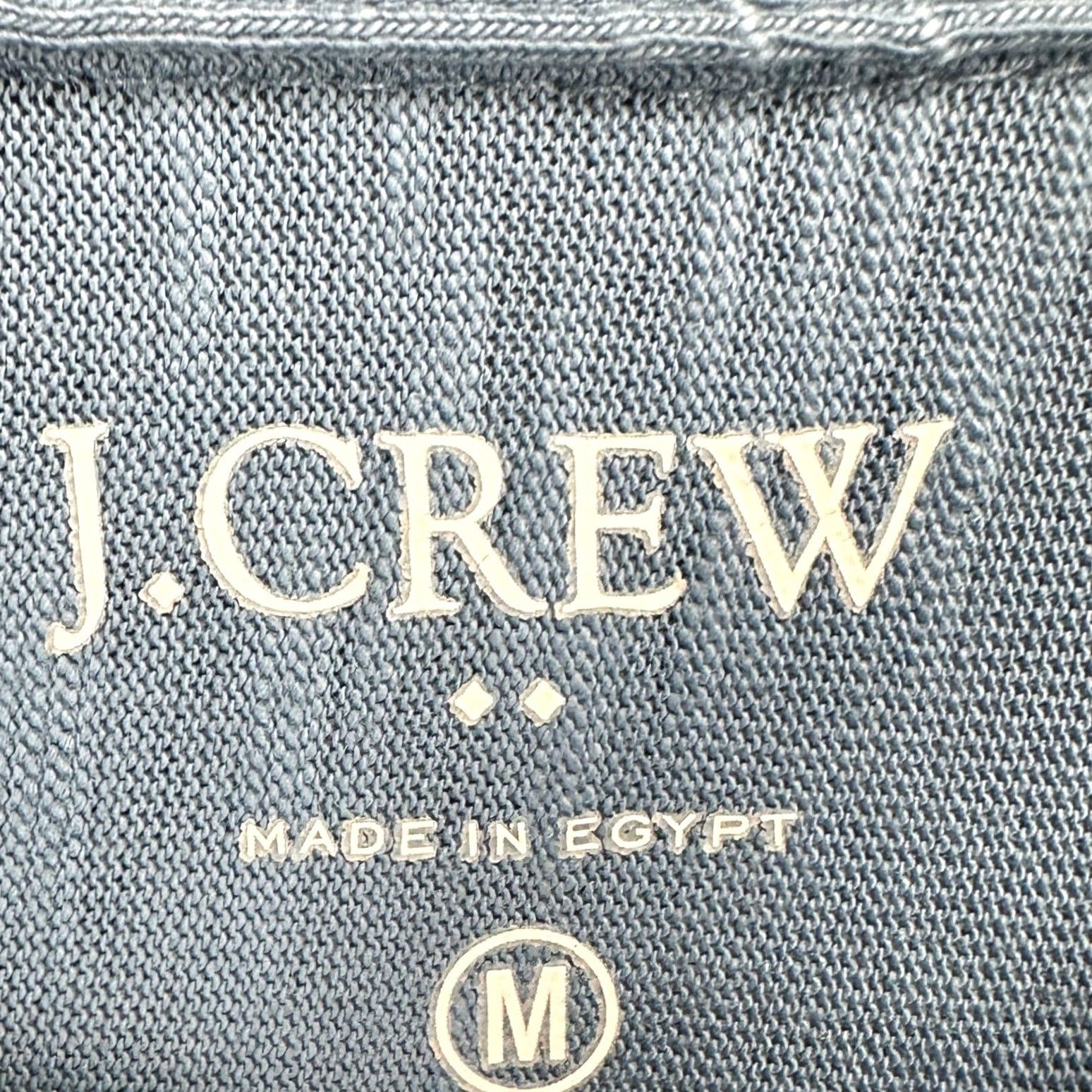 Vintage J Crew Mens Jersey Knit Button Up Shirt Medium Blue Pockets Long Sleeve Cotton Size US M / EU 48-50 / 2 - 5 Thumbnail