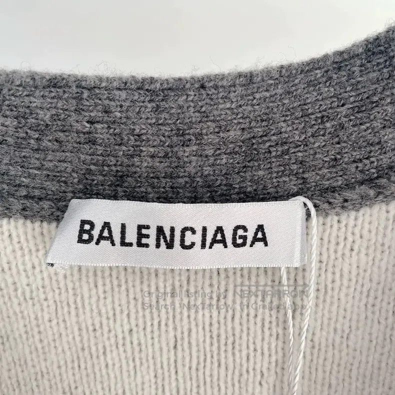 Balenciaga Balenciaga Striped Logo Cardigan Size US S / EU 44-46 / 1 - 6 Thumbnail