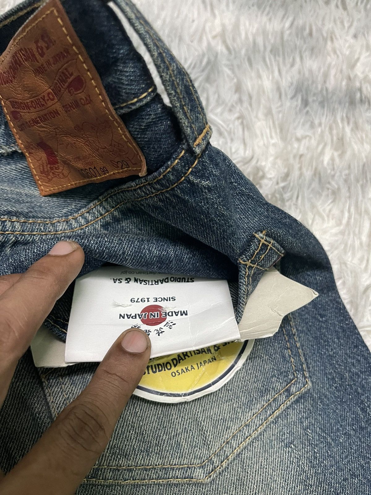 Japanese Brand × Studio D'Artisan × Vintage 🔥N.O.S🔥90s STUDIO D ARTISAN DENIM SELVEDGE Size US 28 / EU 44 - 6 Thumbnail
