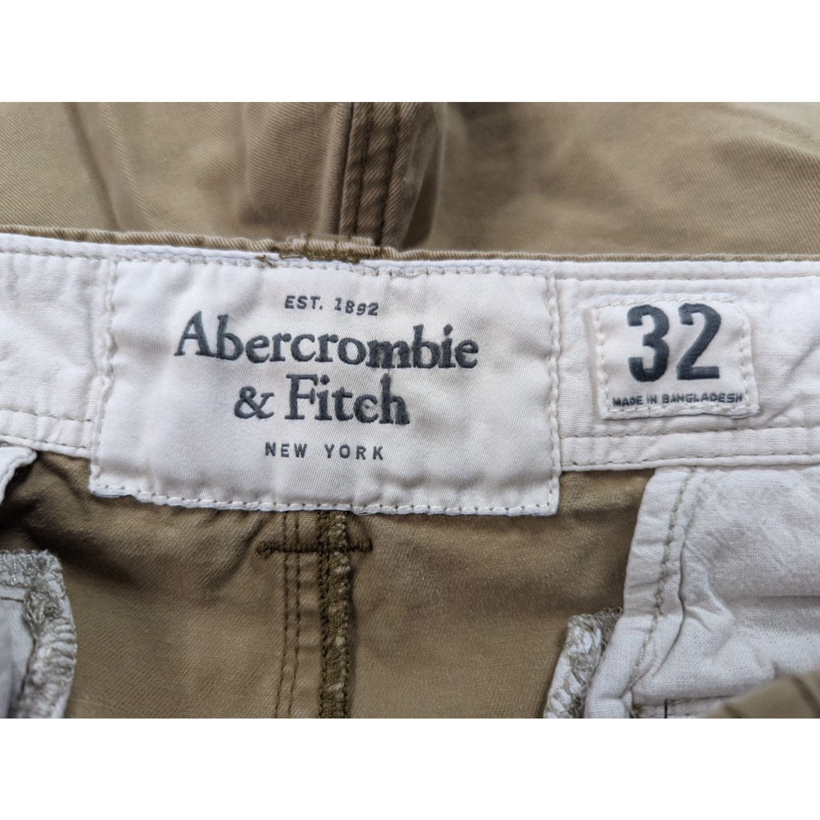 Abercrombie & Fitch VINTAGE Abercrombie & Fitch Cargo Shorts Men 32 Brown Heavy Cotton Canvas 10 in Inseam S4M Size US 34 / EU 50 - 4 Thumbnail