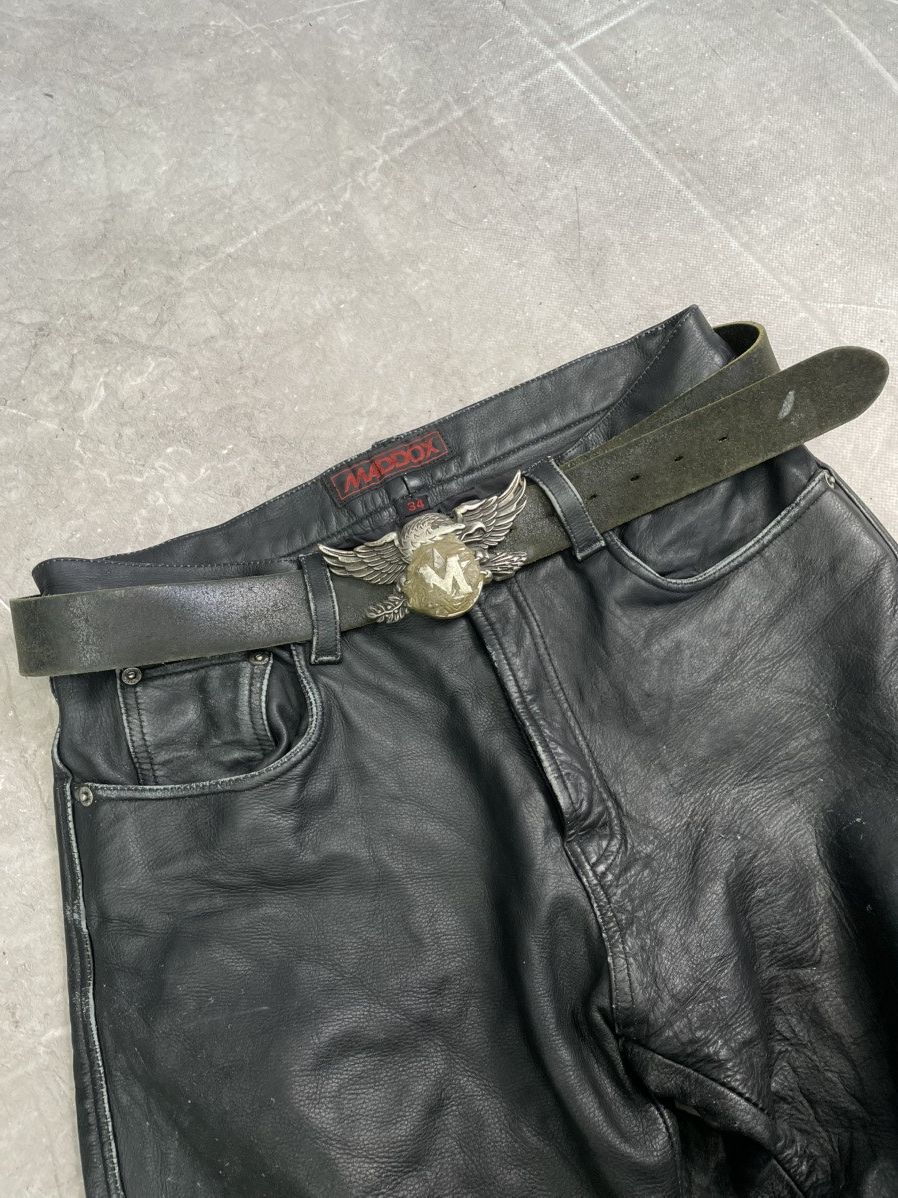 Mustang Rare Eagle buckle leather belt watanabe style leather belt Size ONE SIZE - 1 Thumbnail