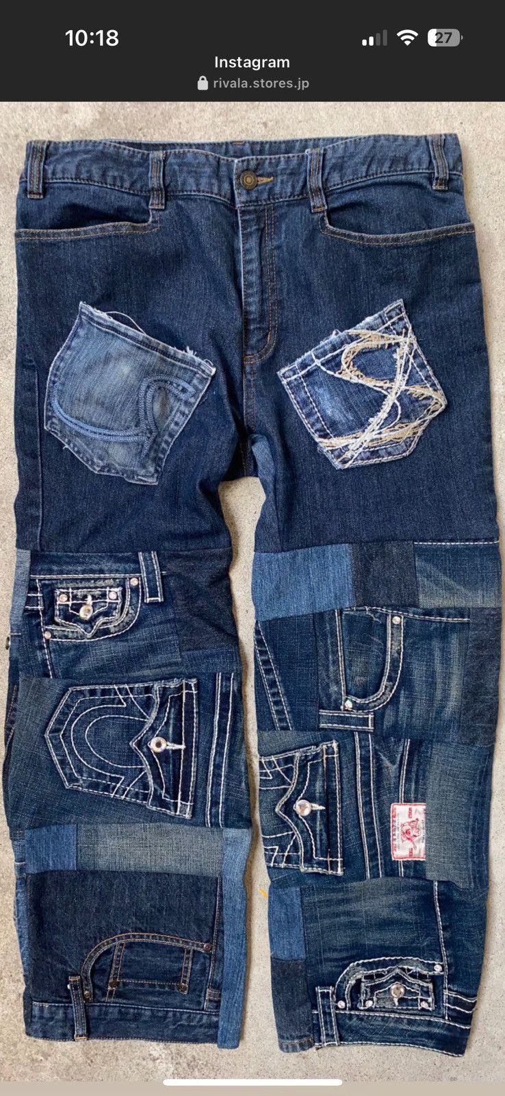 Other RIVALA JAPANESE REWORKED CUSTOM PATCHWORK DENIM JEANS Size US 30 / EU 46 - 1 Thumbnail