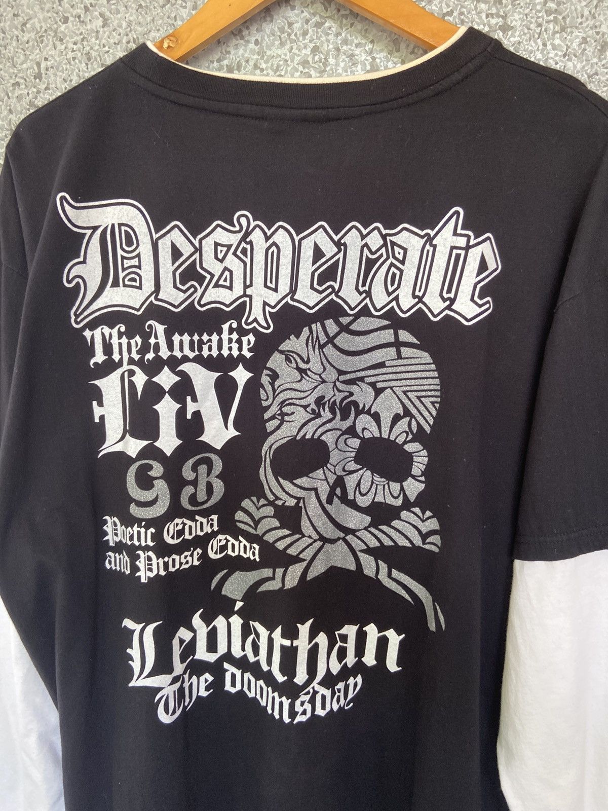 Beauty Beast 🔥 Vtg Skulls t shirt double sleeve hysteria if six was nine Size US XL / EU 56 / 4 - 3 Thumbnail
