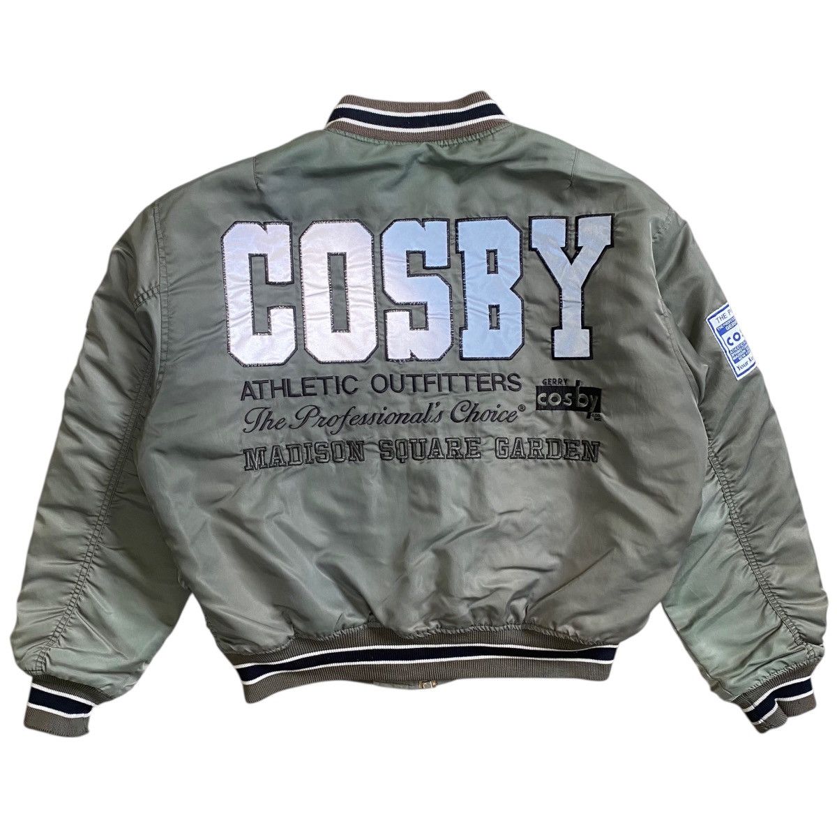 Vintage 💥80s GERRY COSBY BOMBER JACKET BIG LOGO Size US XL / EU 56 / 4 - 1 Thumbnail