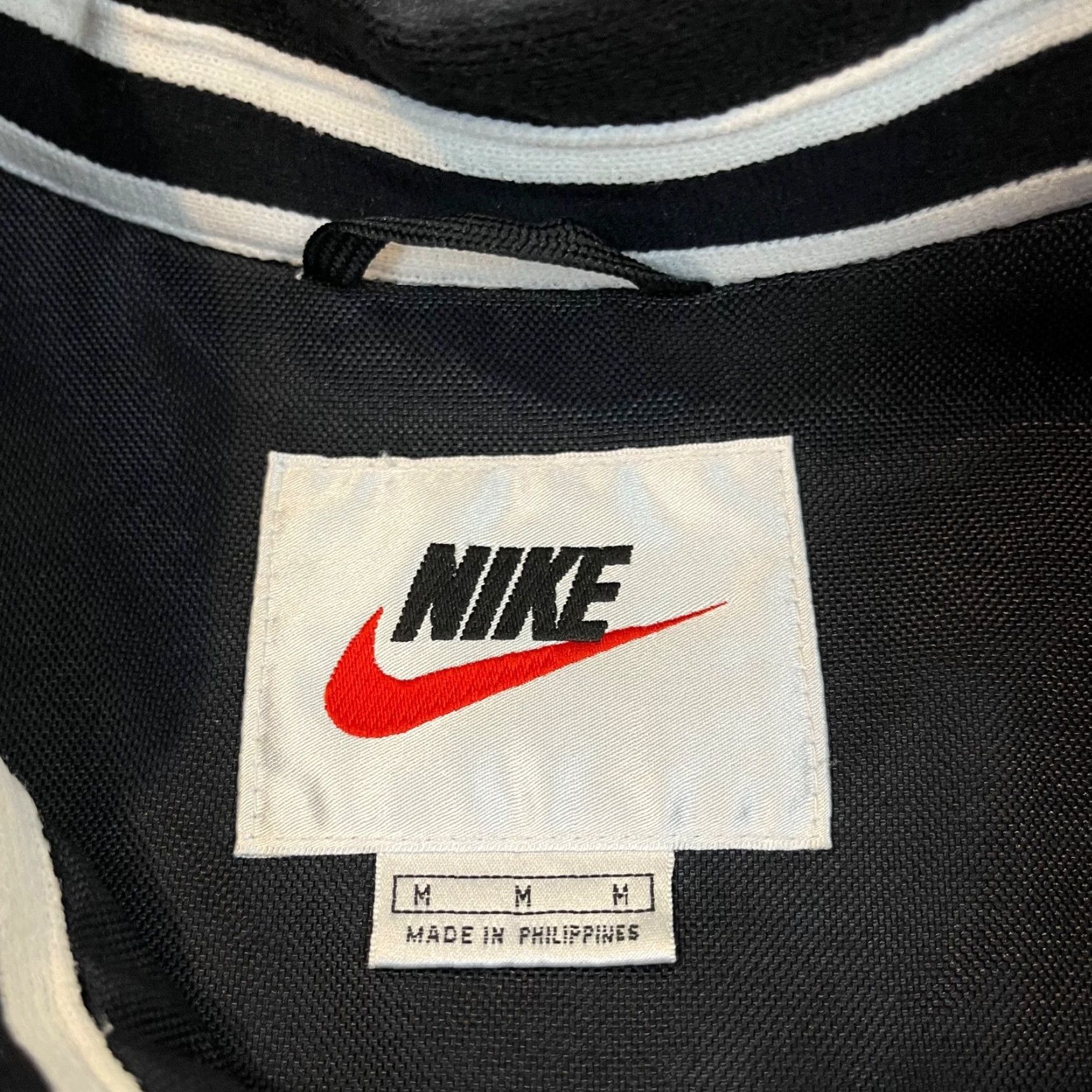 Nike Nike Jacket Mens Medium Black Swoosh Team Check Nylon Full Zip Y2K Size US M / EU 48-50 / 2 - 3 Thumbnail
