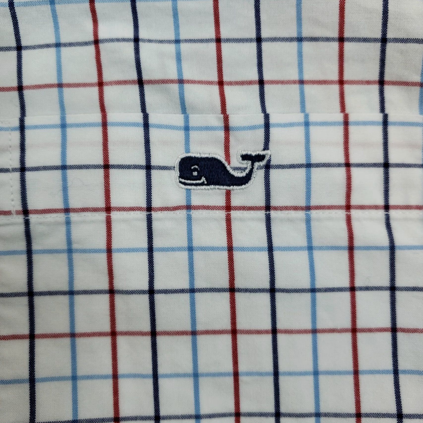 Vineyard Vines Vineyard Vines Mens Medium White Blue Plaid Long Sleeve Button Up Shirt Size US M / EU 48-50 / 2 - 6 Thumbnail