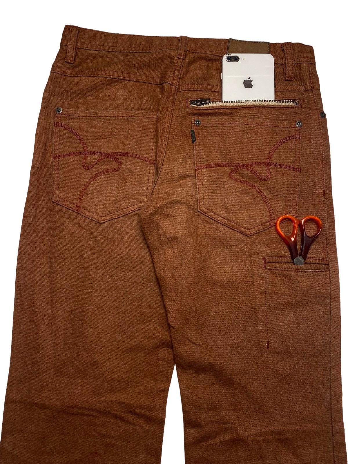 If Six Was Nine 2000s L7 Real Hip - Flared Mud Chocolate Denim Size US 29 - 5 Thumbnail