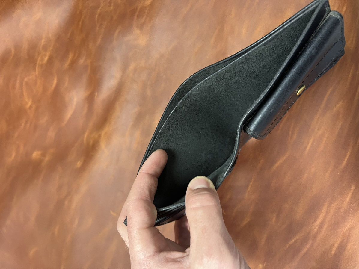 Other Handmade Black Leather Wallet Bifold Card Holder Coin Pocket Size ONE SIZE - 10 Thumbnail