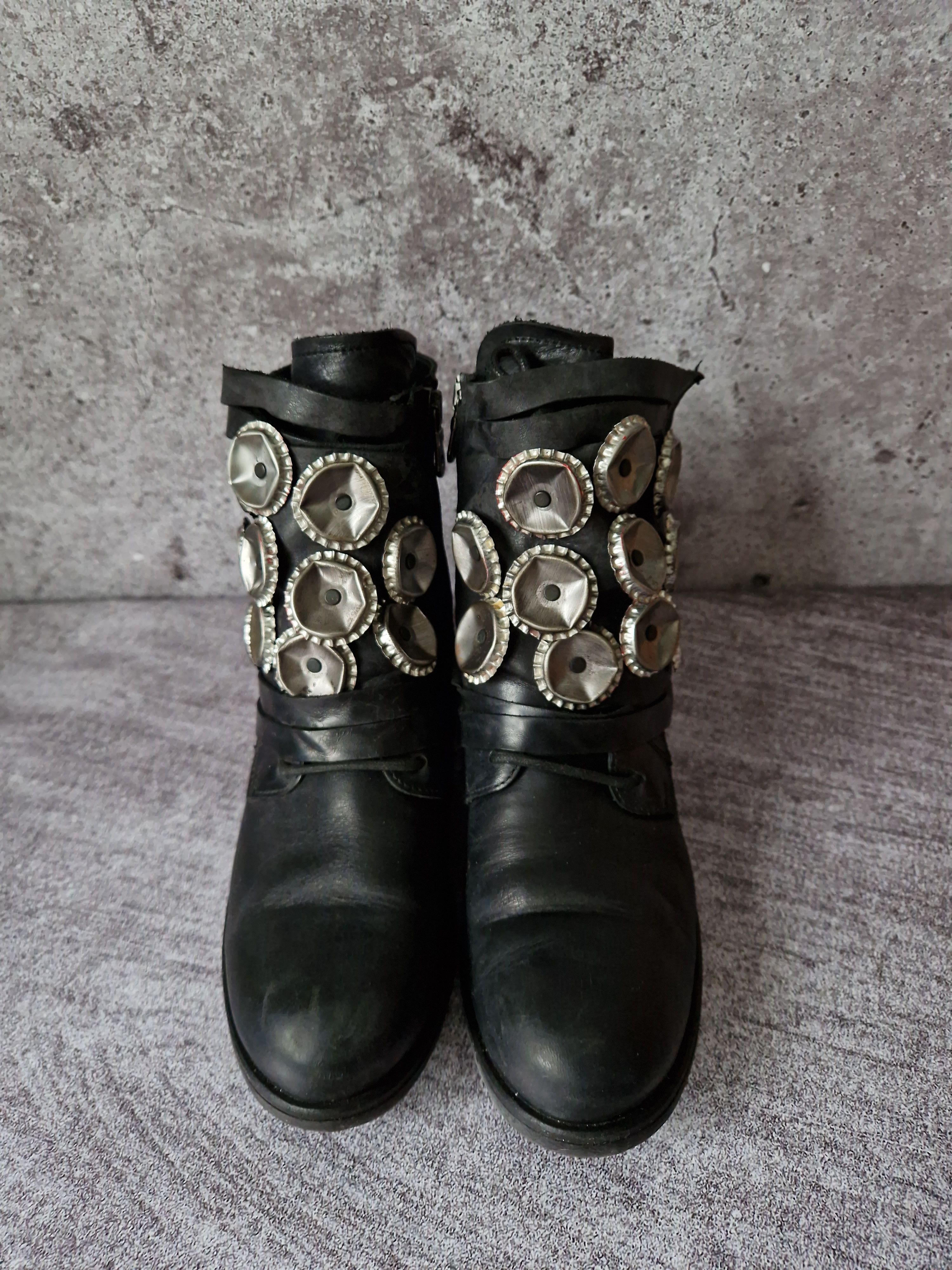Japanese Brand Faded leather metal futuristic boots Size US 6 / IT 36 - 3 Thumbnail