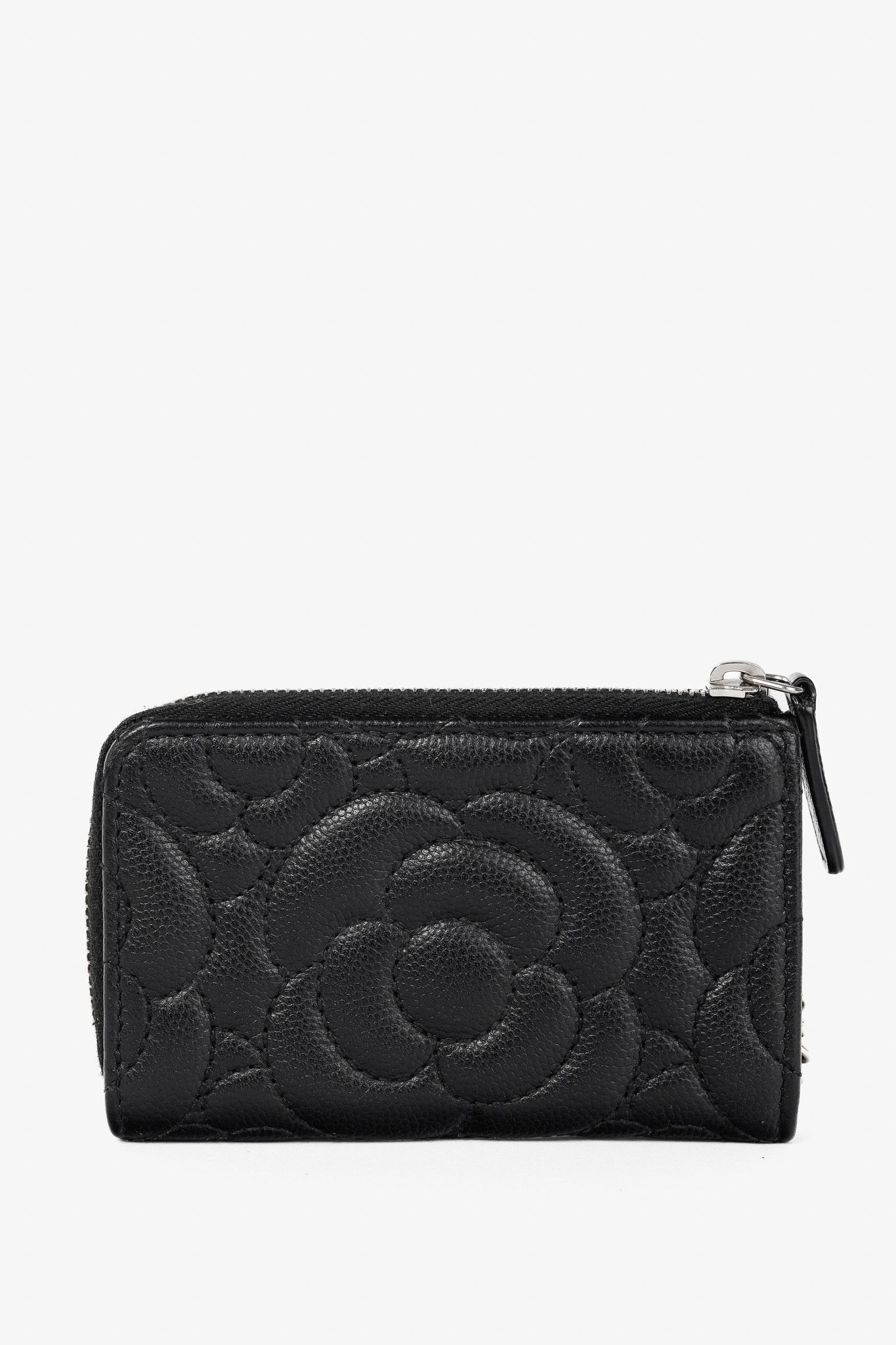 Chanel Chanel Black Caviar Leather Camellia-Embossed Key Holder Size ONE SIZE - 4 Thumbnail