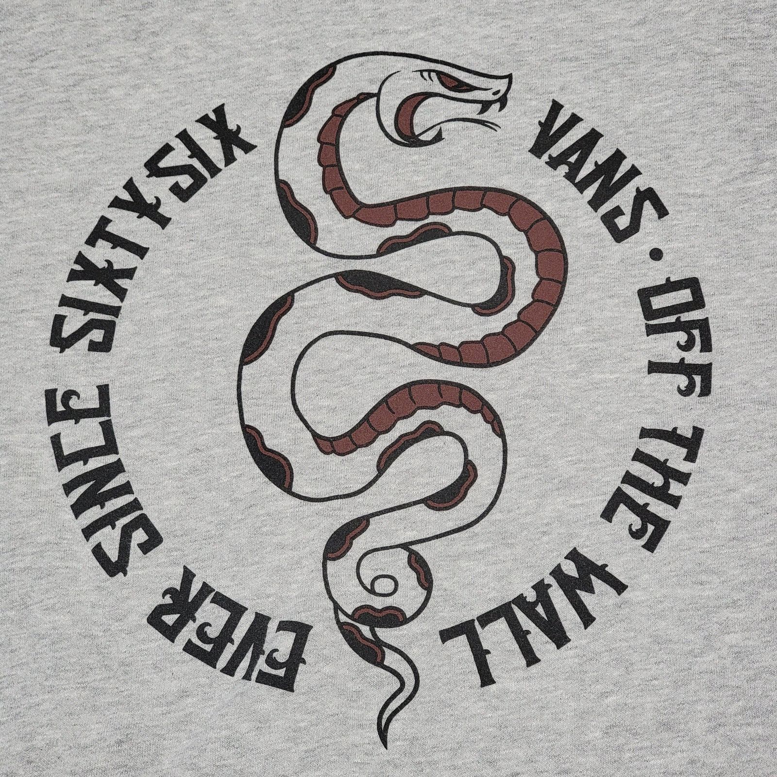 Vans VANS LS Grey Unisex Hoodie Snake Graphic - Size Medium Size US M / EU 48-50 / 2 - 2 Thumbnail