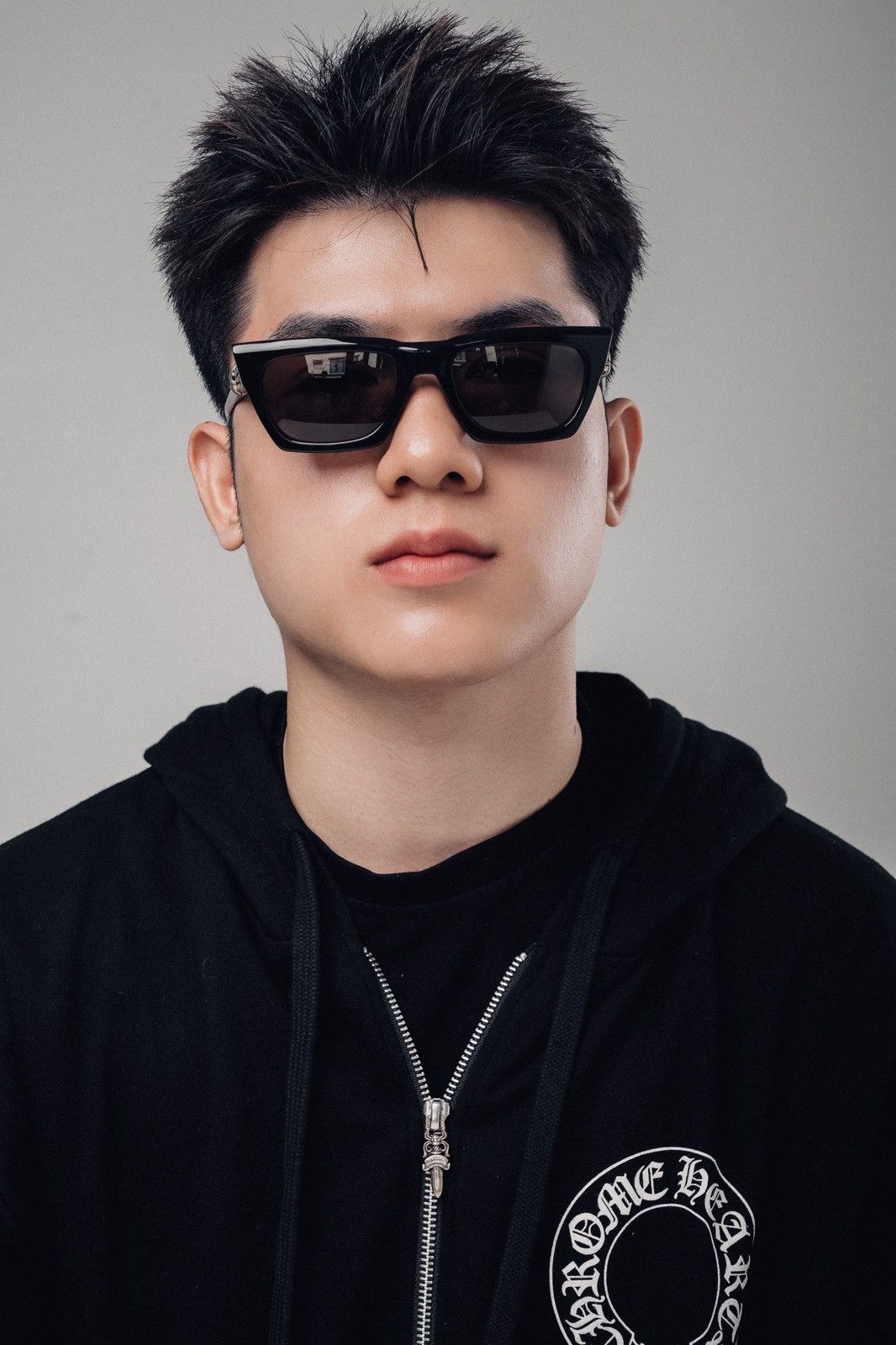 Chrome Hearts CHROME HEARTS CLITERALLY BLACK/SHINY SILVER SUNGLASSES Size ONE SIZE - 9 Thumbnail