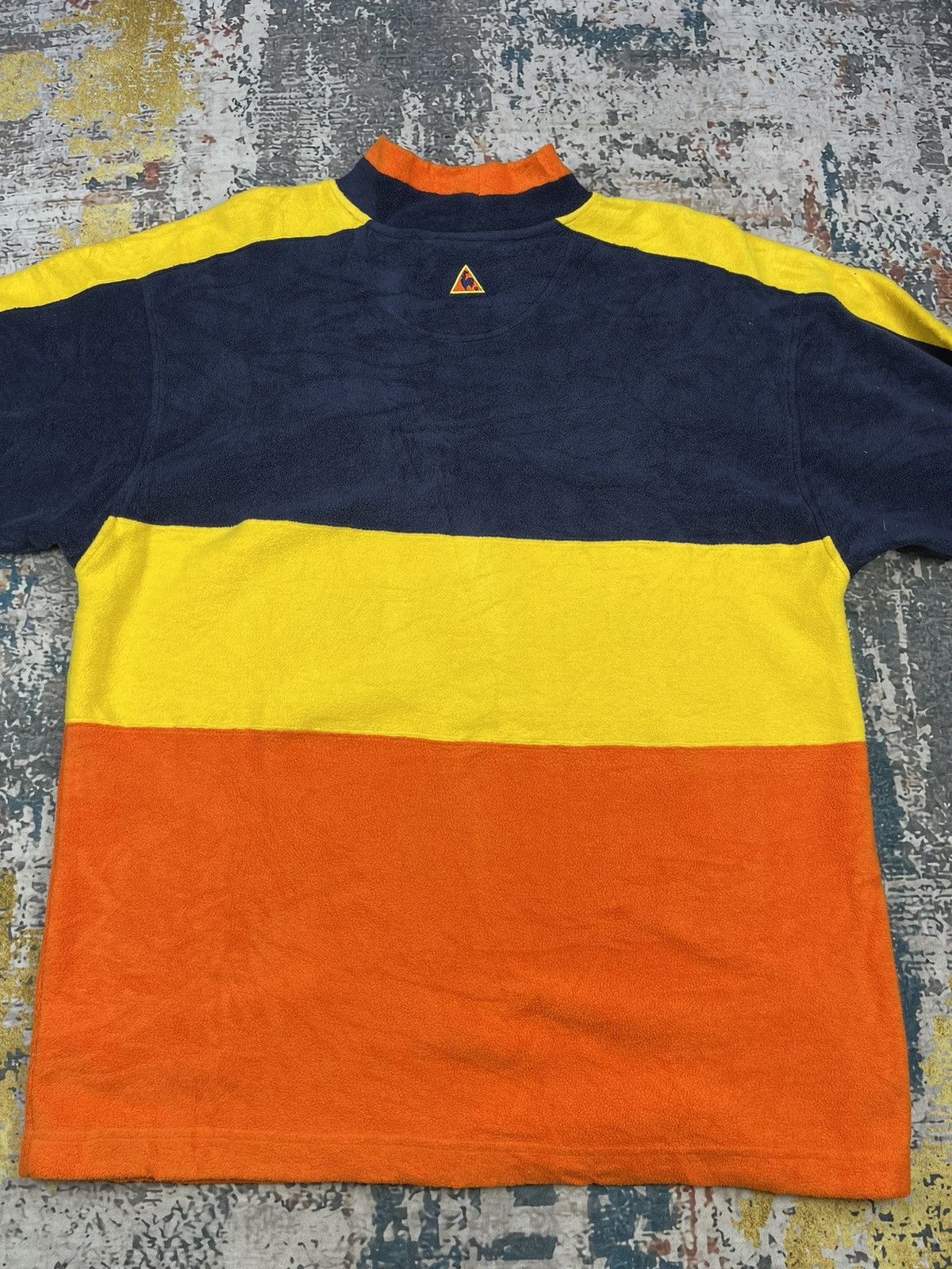 Le Coq Sportif Vtg Le Coq Sportif Color Block Fleece Sweaters Size US L / EU 52-54 / 3 - 3 Thumbnail