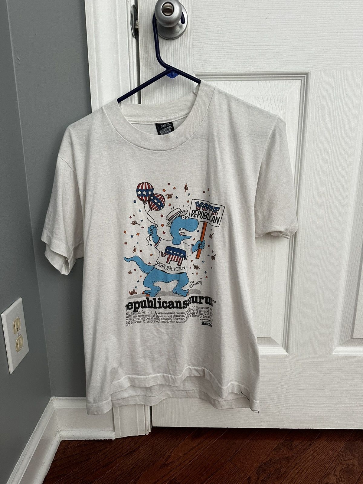 Other Vintage 80s “Republicansaurus” Tee – Single Stitch Size US L / EU 52-54 / 3 - 2 Thumbnail