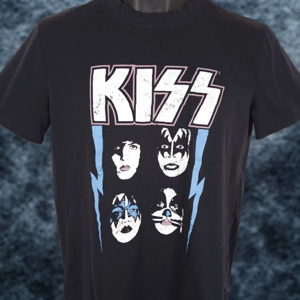 Etro Kiss T Shirt Mens Small Black Rock And Roll Band Tee Repro Retro Size US S / EU 44-46 / 1 - 1 Thumbnail