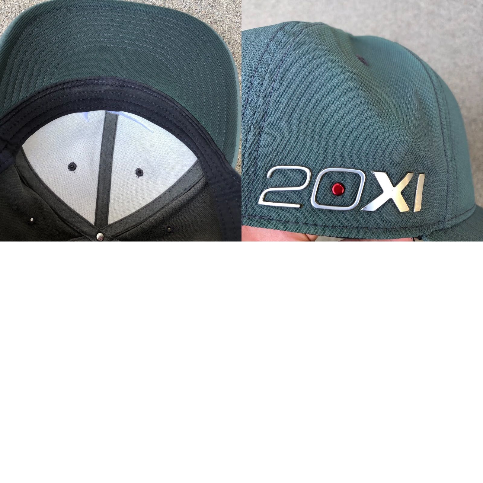 Nike NIKE GOLF VrS 20Xi Fitted Hat Men's Green Swoosh Cap FlexFit M/L Shirt? Size ONE SIZE - 8 Thumbnail