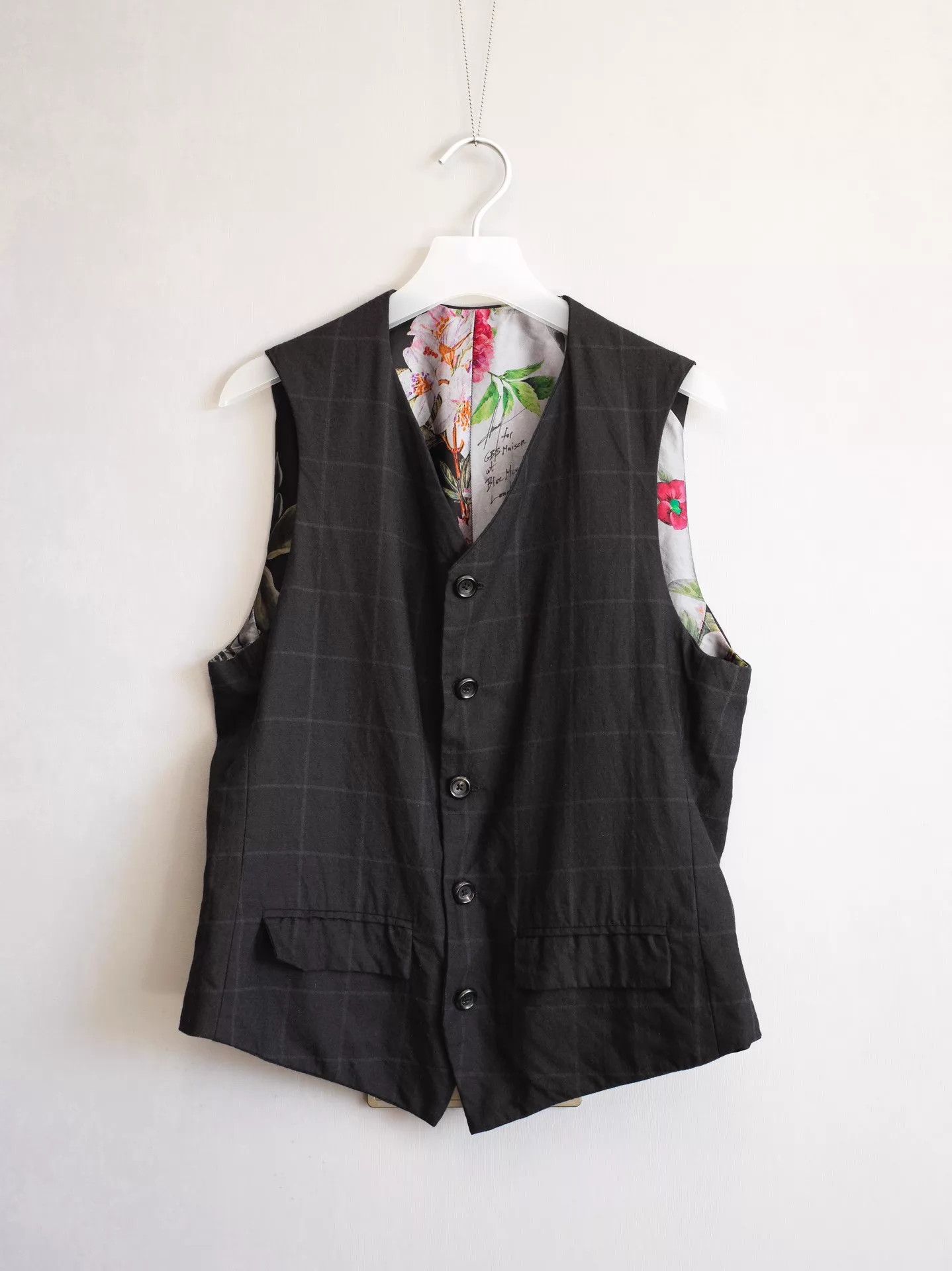 Geoffrey B. Small Geoffrey B. Small HBJ16 Light Cashmere Check Vest S Size US S / EU 44-46 / 1 - 1 Thumbnail
