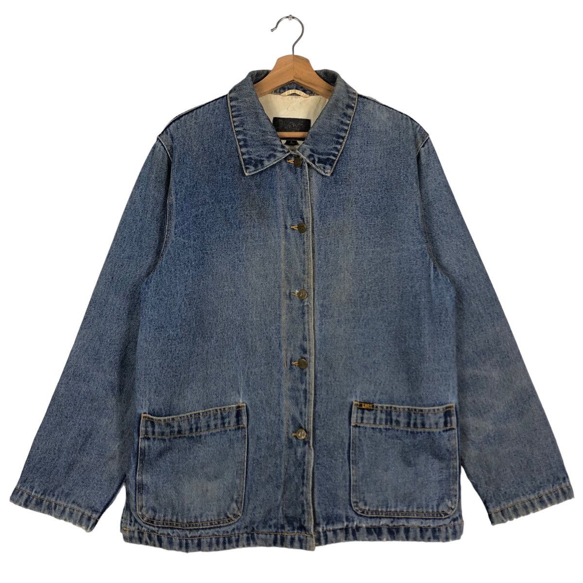 Japanese Brand 🔥90’s Biker Denim Jacket Chore Work Issey Miyake Design Size US L / EU 52-54 / 3 - 1 Thumbnail