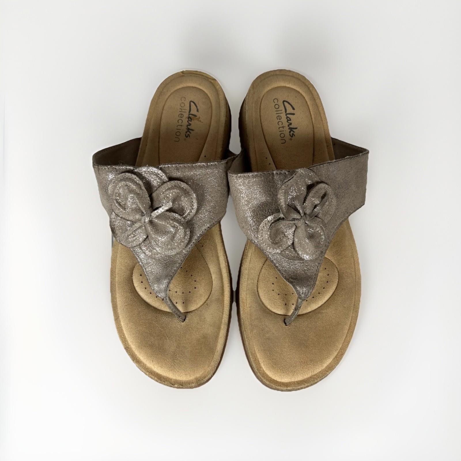 Clarks CLARKS Collec Brynn Madi Flat Taupe Metallic Slip-On Sz 9 Size US 9 / IT 39 - 1 Thumbnail