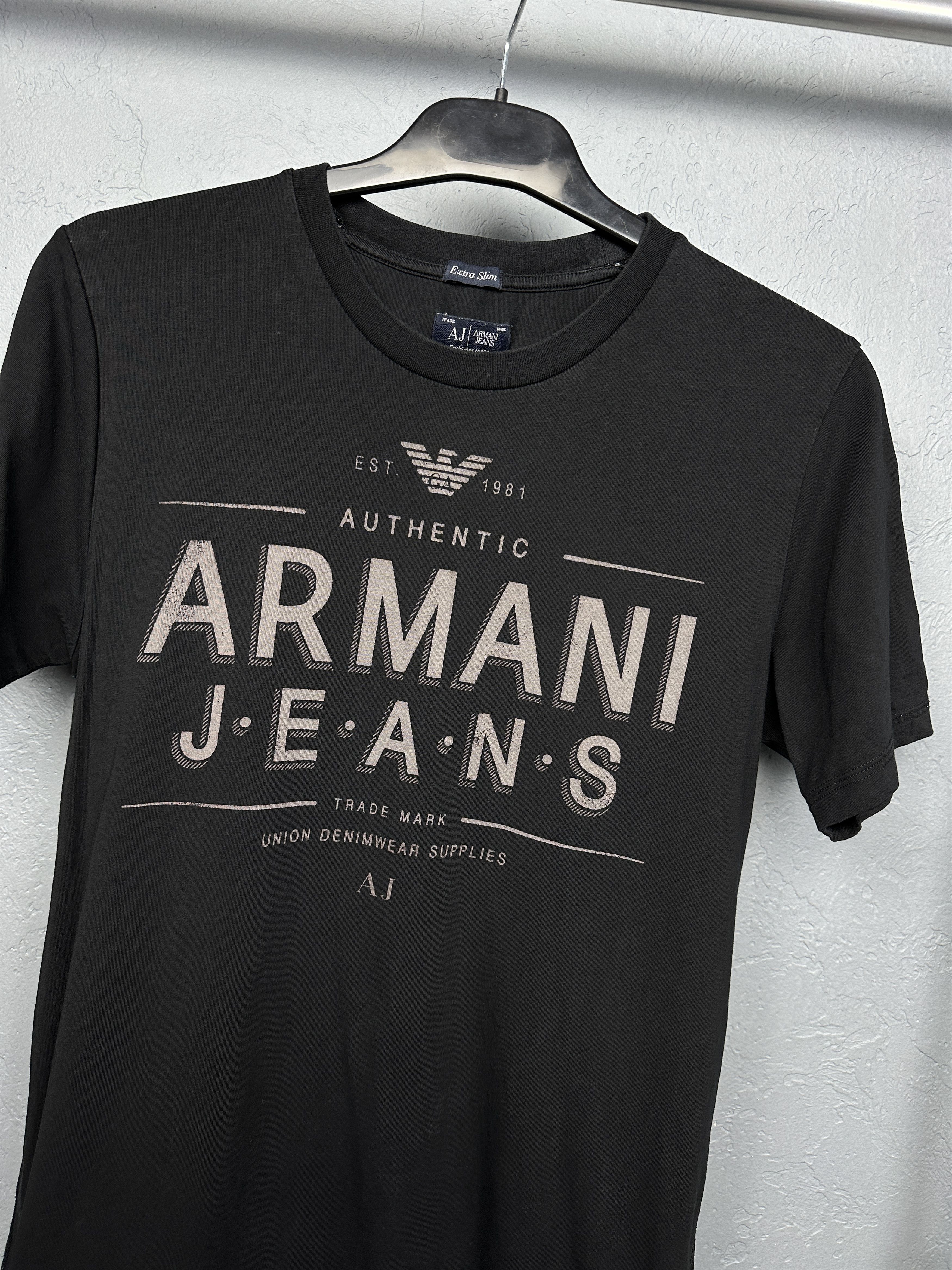 Armani Armani Jeans Mens Big Logo T-Shirt Size US L / EU 52-54 / 3 - 2 Thumbnail
