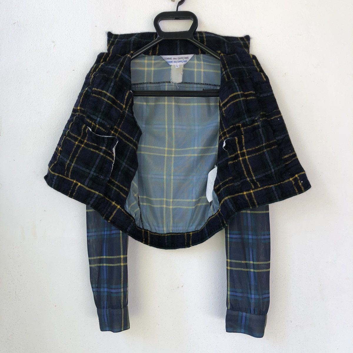 Comme des Garcons vintage Comme des Garcons Archive Hybrid Tartan Jacket Size M / US 6-8 / IT 42-44 - 4 Thumbnail