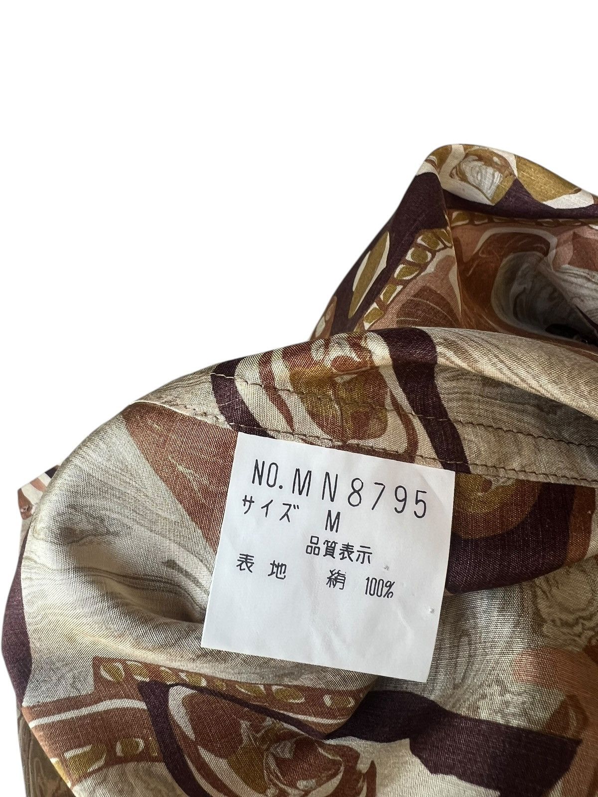 Japanese Brand Vintage 90s Monsieur Nicole Abstract Art 100% Silk Shirt Size US M / EU 48-50 / 2 - 24 Thumbnail