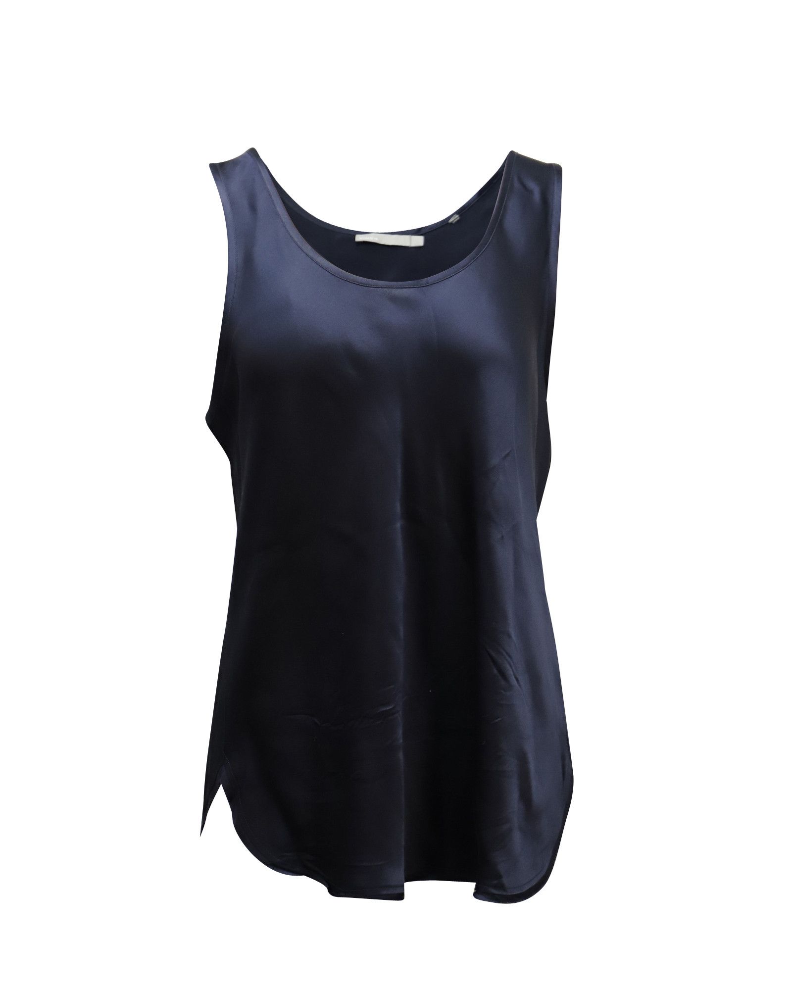 Vince Vince Tank Top in Navy Blue Silk Size L / US 10 / IT 46 - 1 Thumbnail