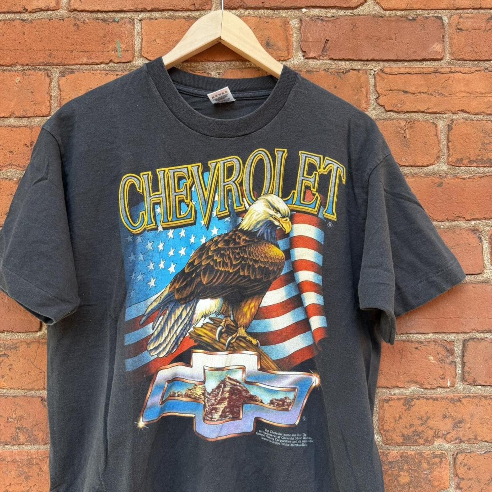 Fruit Of The Loom vintage Chevrolet eagle t shirt 90s L Size US L / EU 52-54 / 3 - 1 Thumbnail
