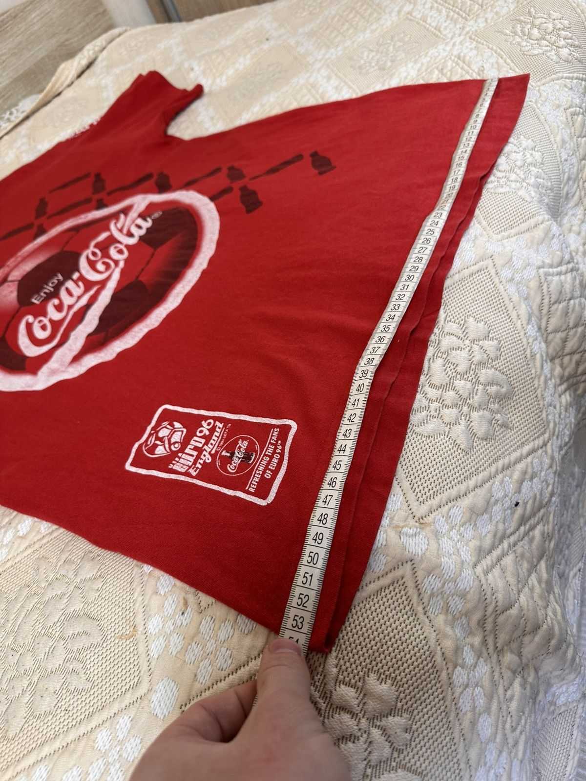 Coca Cola 🔥 UEFA EURO 1996 ENGLAND Coca Cola Graphic Print T Shirt Size US M / EU 48-50 / 2 - 14 Thumbnail