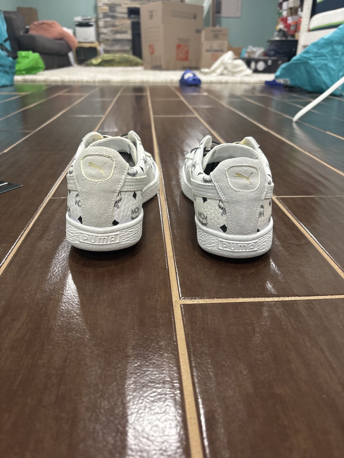 MCM × Puma LIGHTLY WORN MCM x Puma Suede Classic White Size 10.5 Size US 10.5 / EU 43-44 - 5 Thumbnail