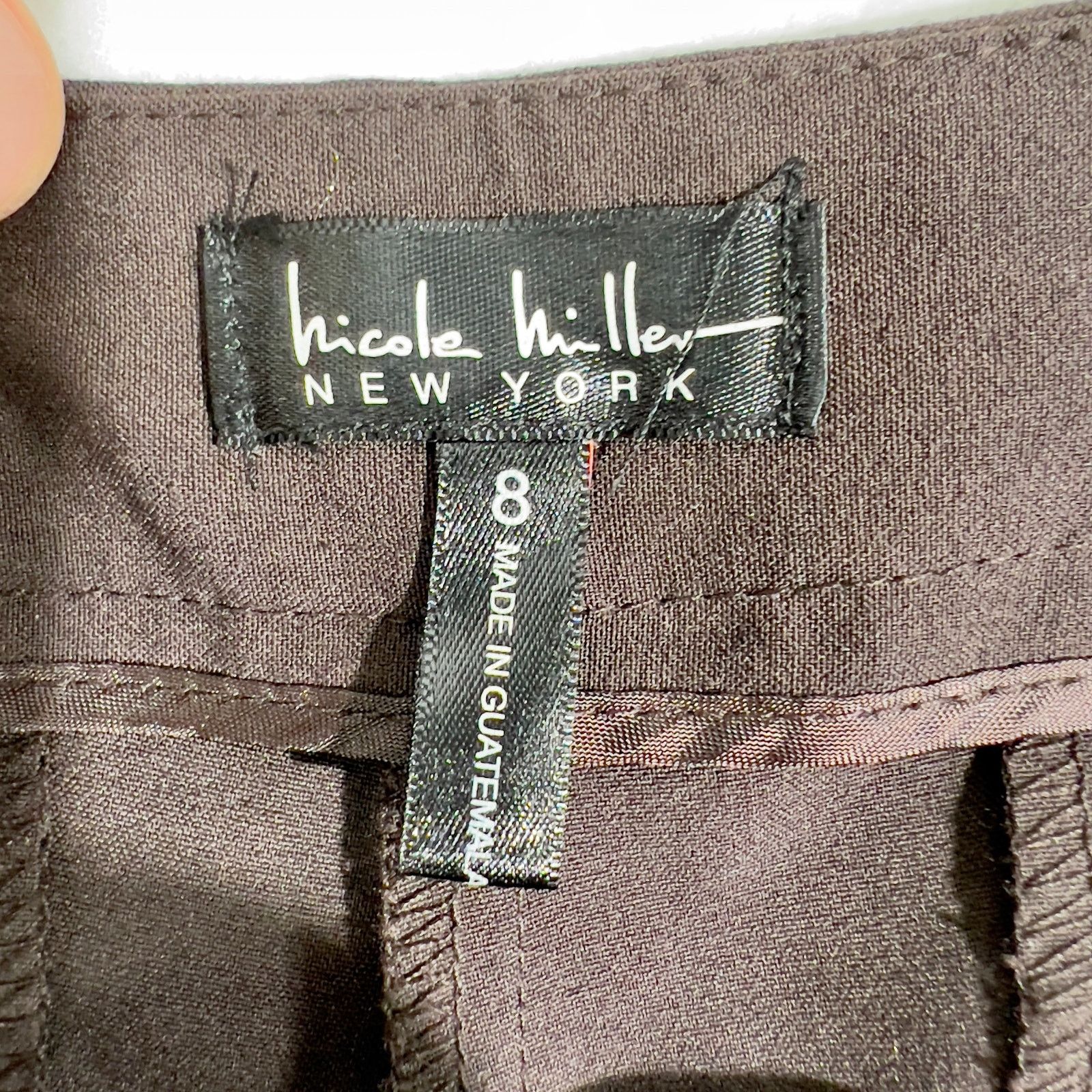 Nicole Miller Nicole Miller New York Pants Woman's 8 Dark Chocolate Size 30" / US 8 / IT 44 - 2 Thumbnail
