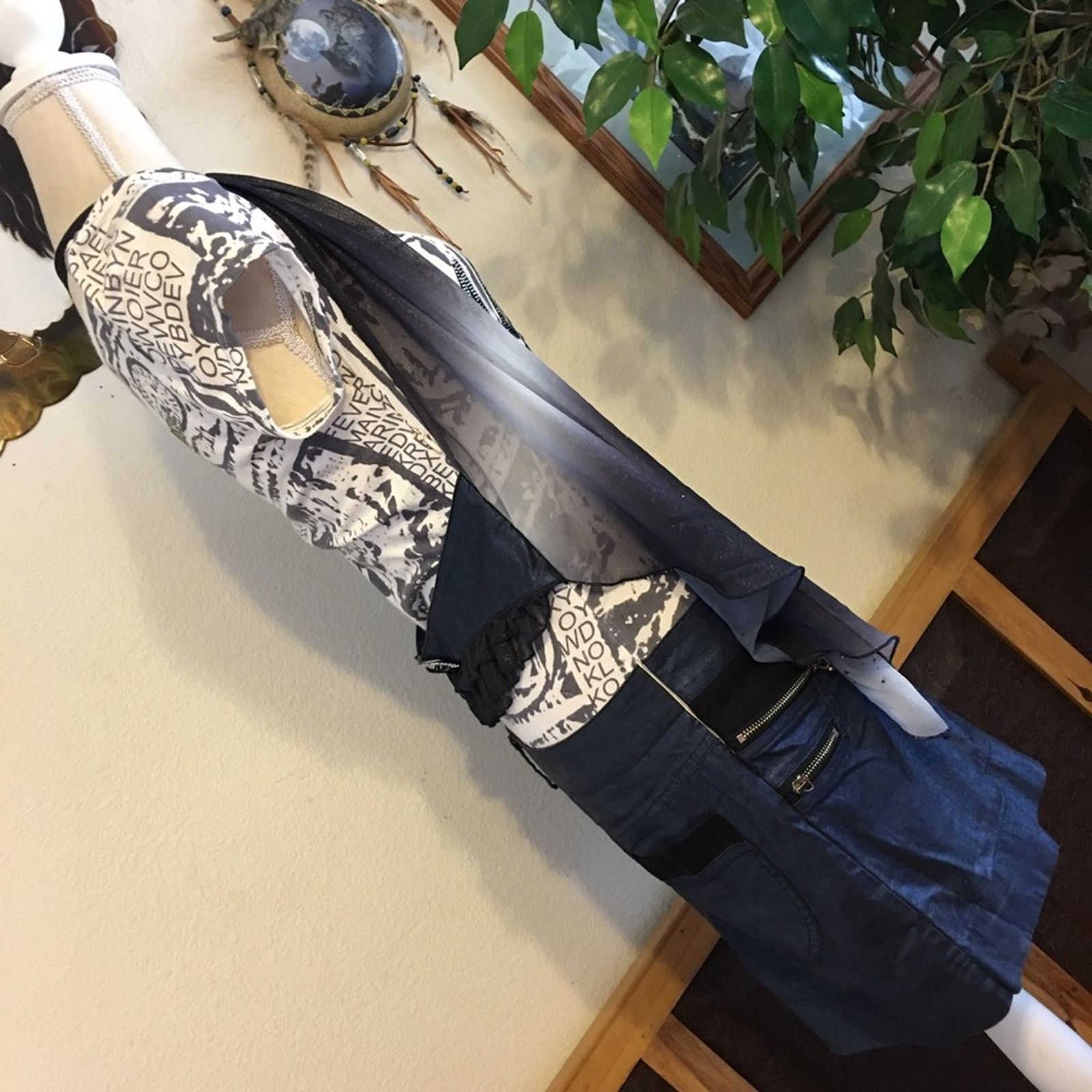 Other Cloth Card dark blue jean skirt one piece dress Size M / US 6-8 / IT 42-44 - 2 Thumbnail