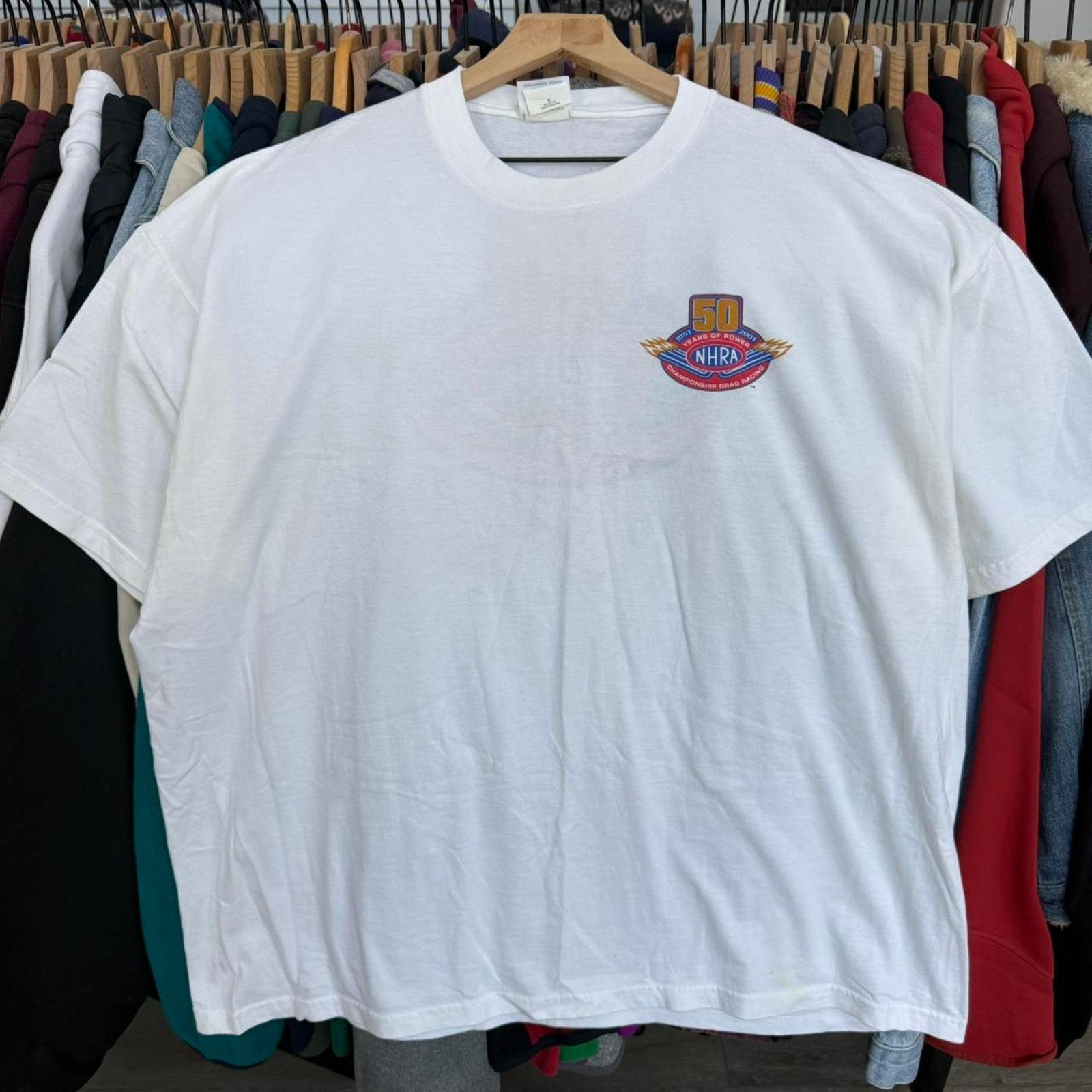 Other Vintage 90s NHRA Racing Tee Signed By A Lot Of Racers White Size US XXL / EU 58 / 5 - 4 Thumbnail