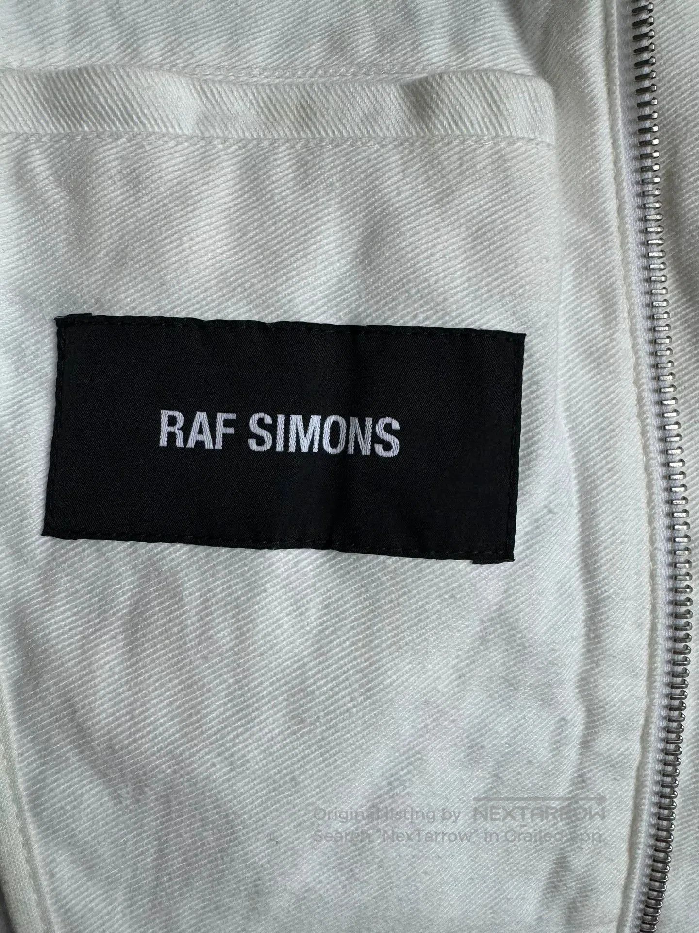Raf Simons Raf Simons White Denim Hooded Jacket. Size US S / EU 44-46 / 1 - 5 Thumbnail