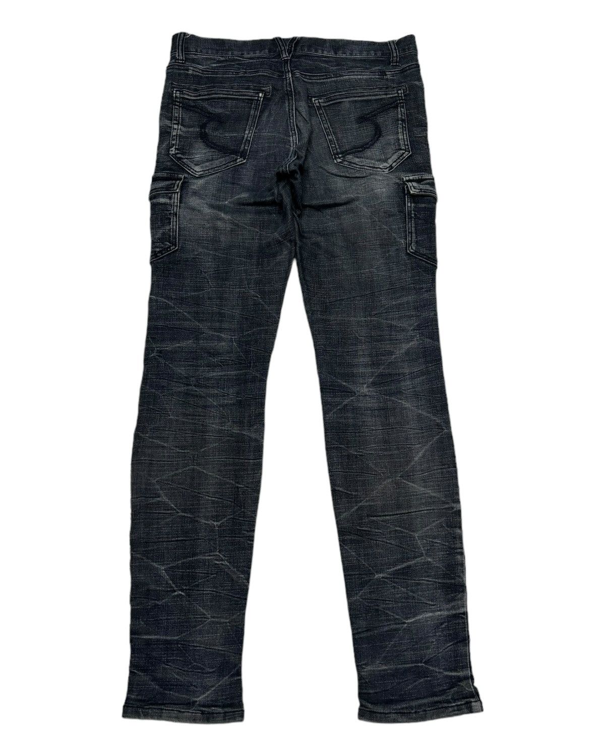 If Six Was Nine VINTAGE SEMANTIC DESIGN MULTI POCKET PUNK DISTRESS DENIM Size US 32 / EU 48 - 7 Thumbnail