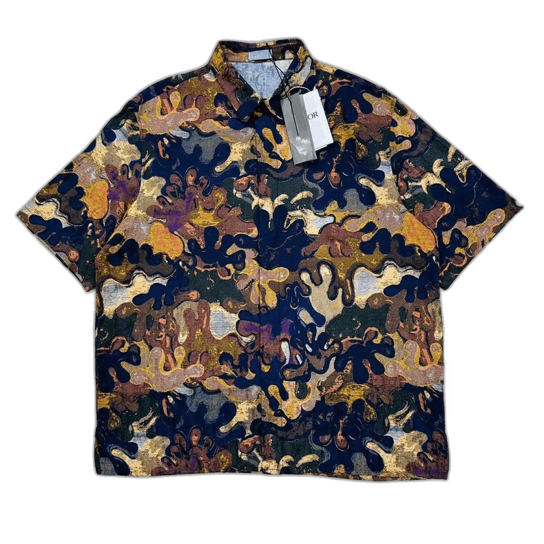 Dior Dior Short Sleeve Shirt with Artistic Pattern Size US M / EU 48-50 / 2 - 1 Thumbnail